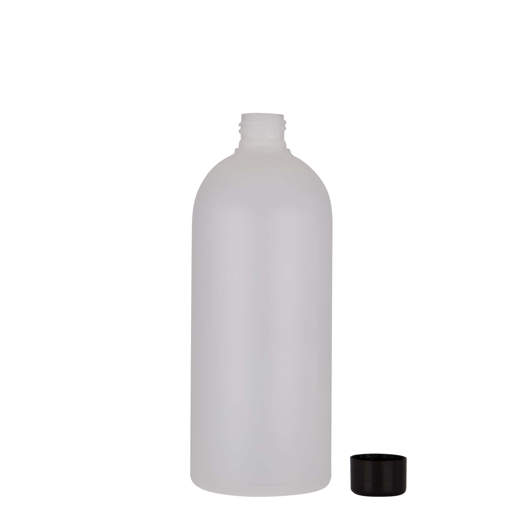 500 ml muovipullo 'Tuffy', HDPE, luonnonväri, suuaukko: 24/410 500 ml muovipullo 'Tuffy', HDPE, luonnonväri, suuaukko: 24/410