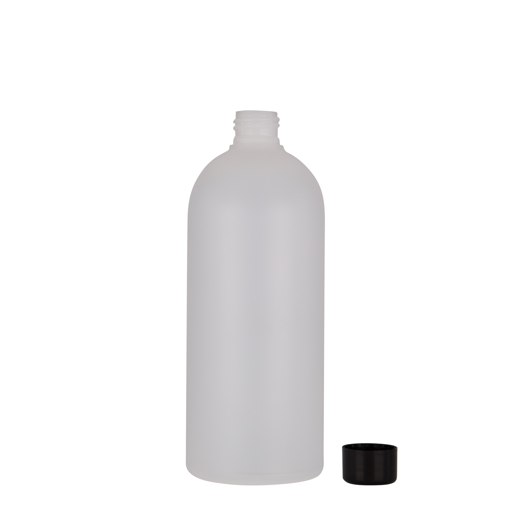 500 ml muovipullo ”Tuffy”, HDPE, luonnonväri, suuaukko: 24/410