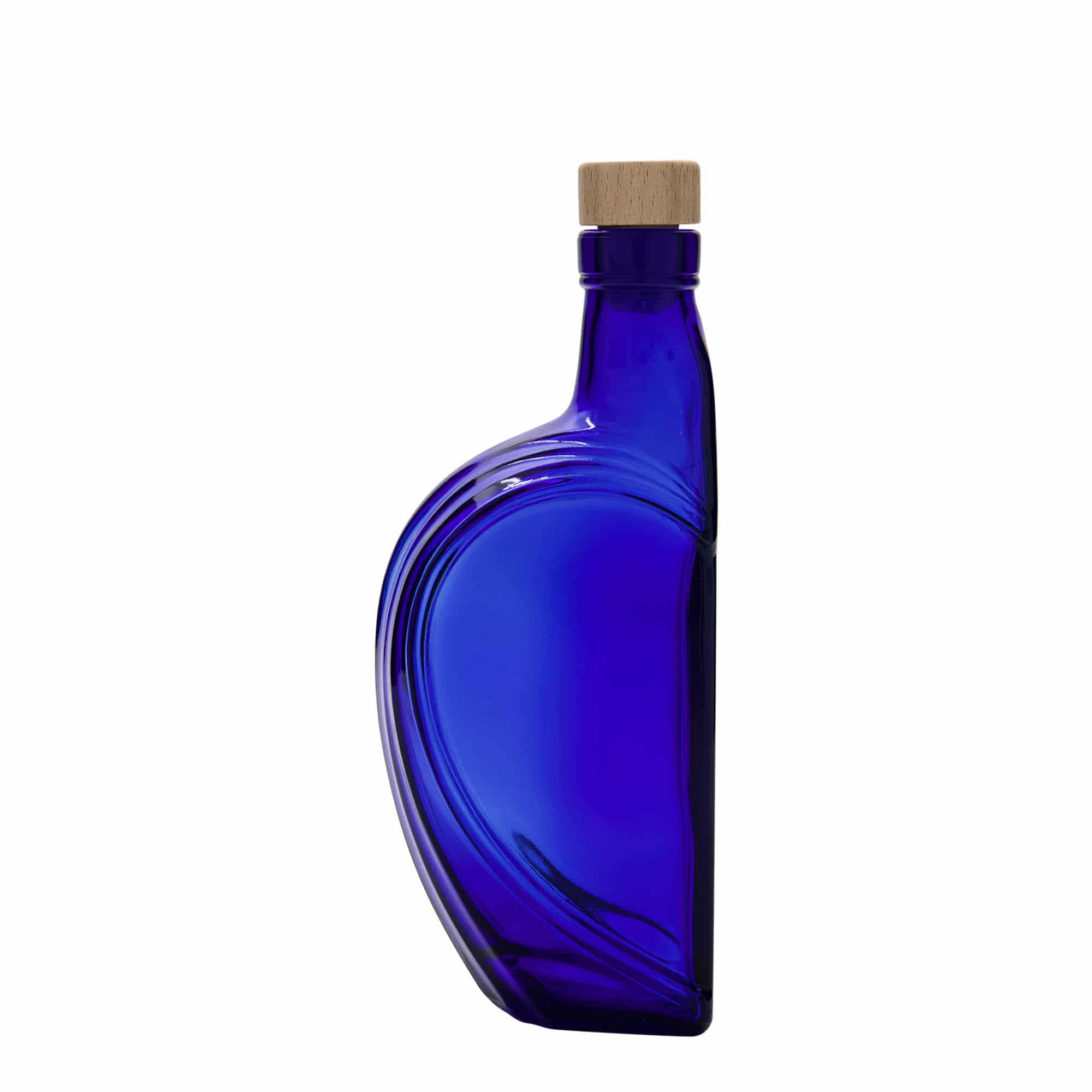 375 ml lasipullo 'Sweethearts', nelikulm., laivastonsininen, suu: korkki