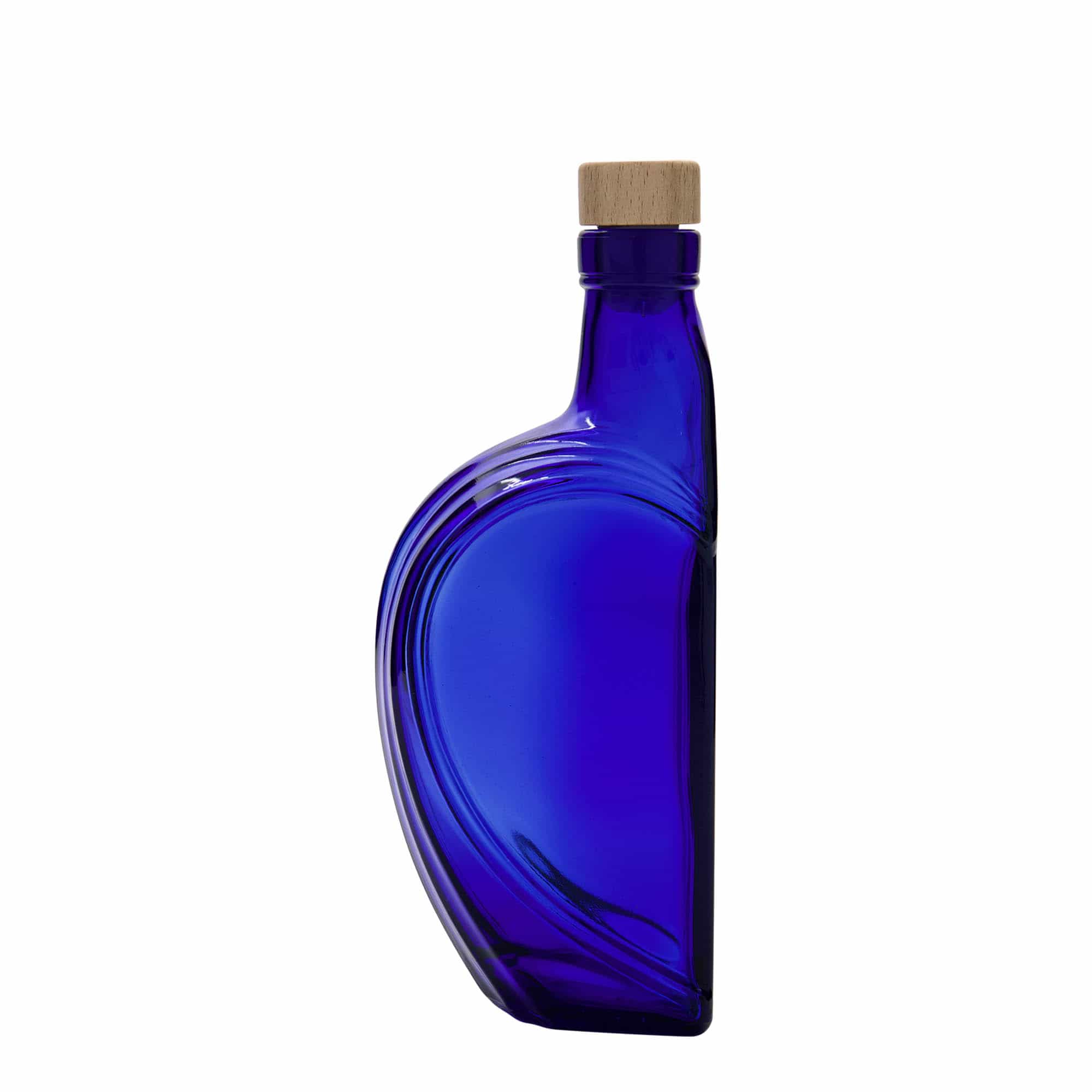 375 ml lasipullo 'Sweethearts', suorakaide, kuninkaansininen, suu: korkki