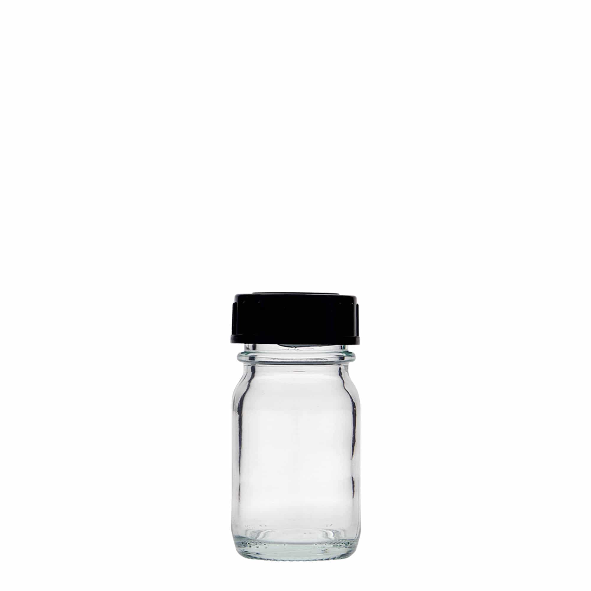 30 ml leveäkaulainen pullo, suuaukko: DIN 32