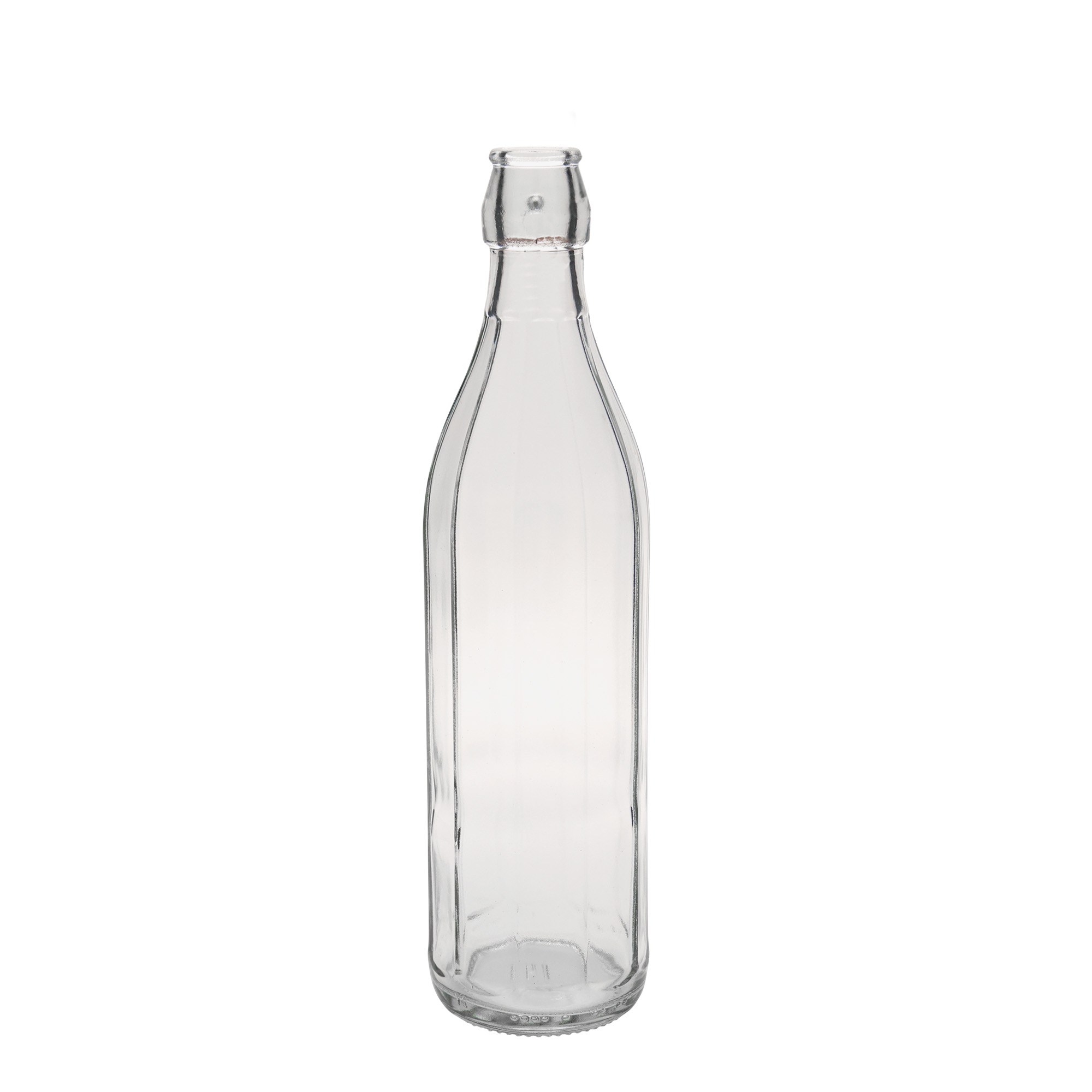 750 ml lasipullo 'Bravo', kymmenkulmainen, suuaukko: lukittava kannellinen 750 ml lasipullo 'Bravo', kymmenkulmainen, suuaukko: lukittava kannellinen