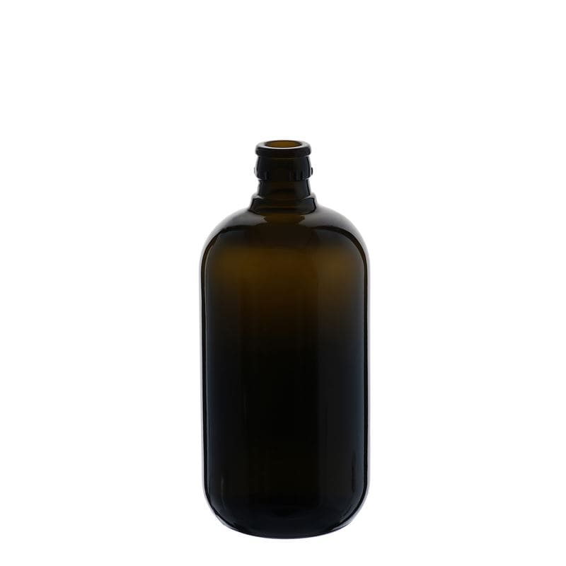 750 ml etikka-/öljypullo 'Biolio', lasia, antiikkivihreä, suuaukko: DOP