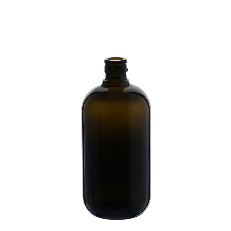 750 ml etikka-/öljypullo ”Biolio”, lasia, antiikkivihreä, suuaukko: DOP