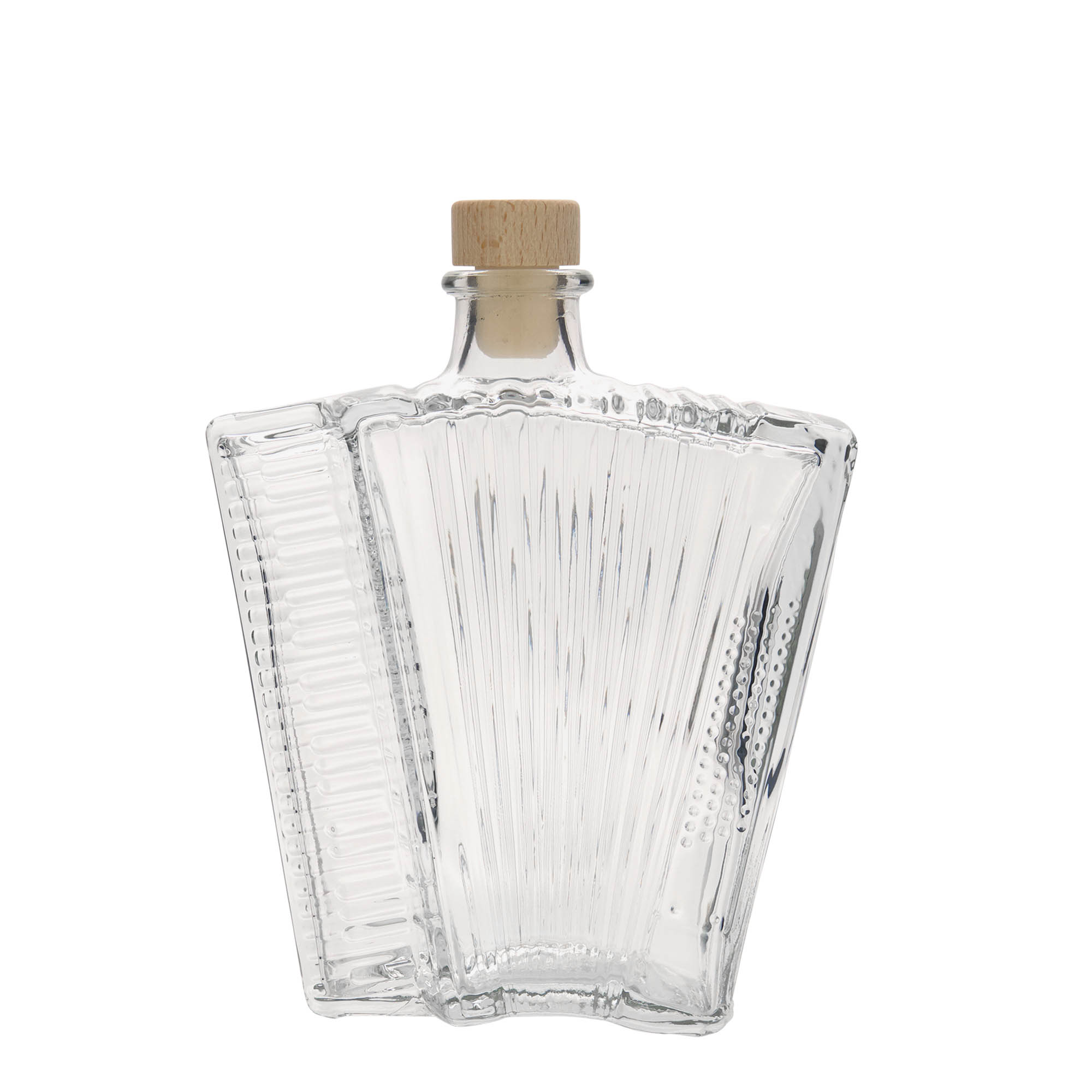 500 ml lasipullo ”Harmonikka”, suuaukko: korkki
