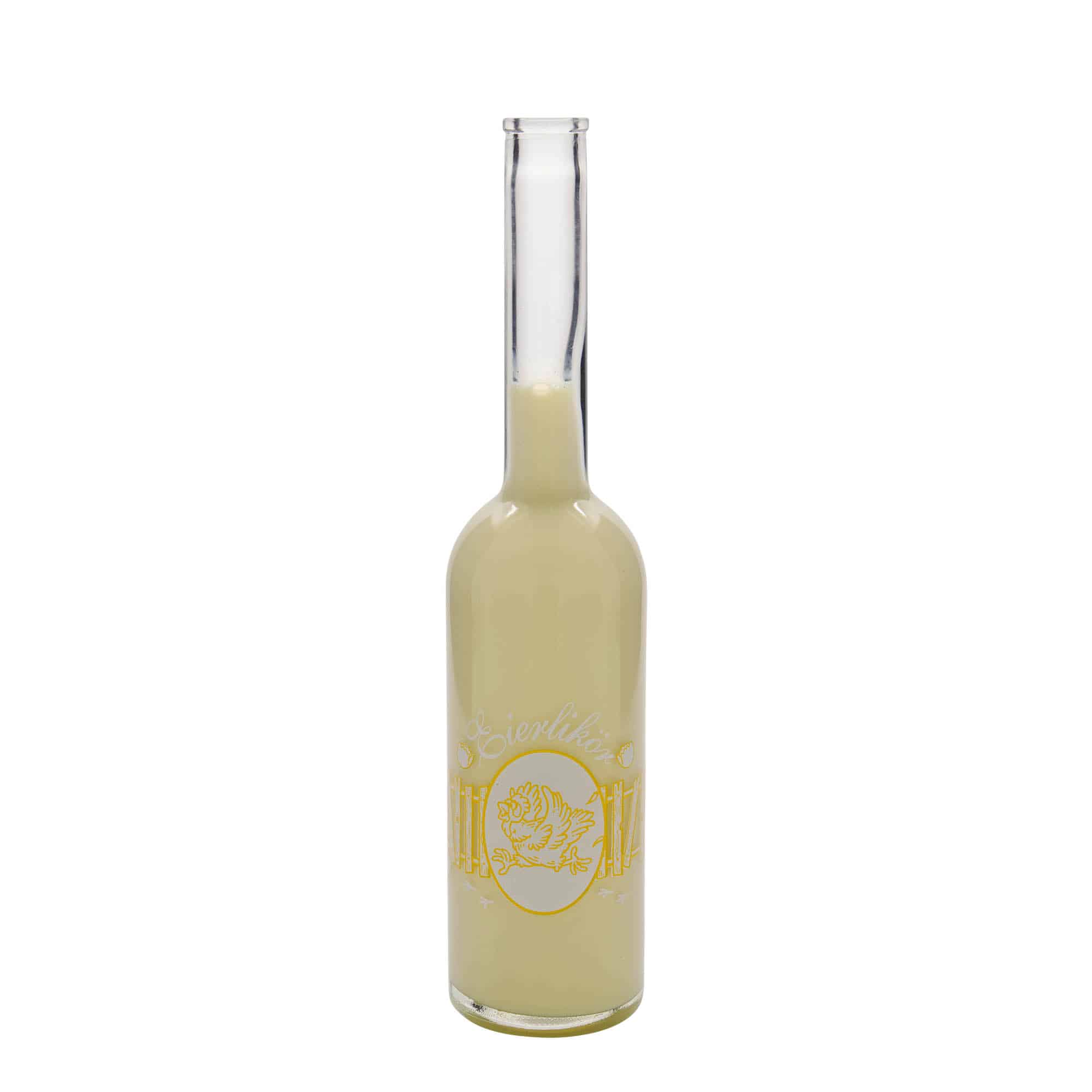 500 ml lasipullo 'Opera', kuvio: munalikööri, suuaukko: korkki