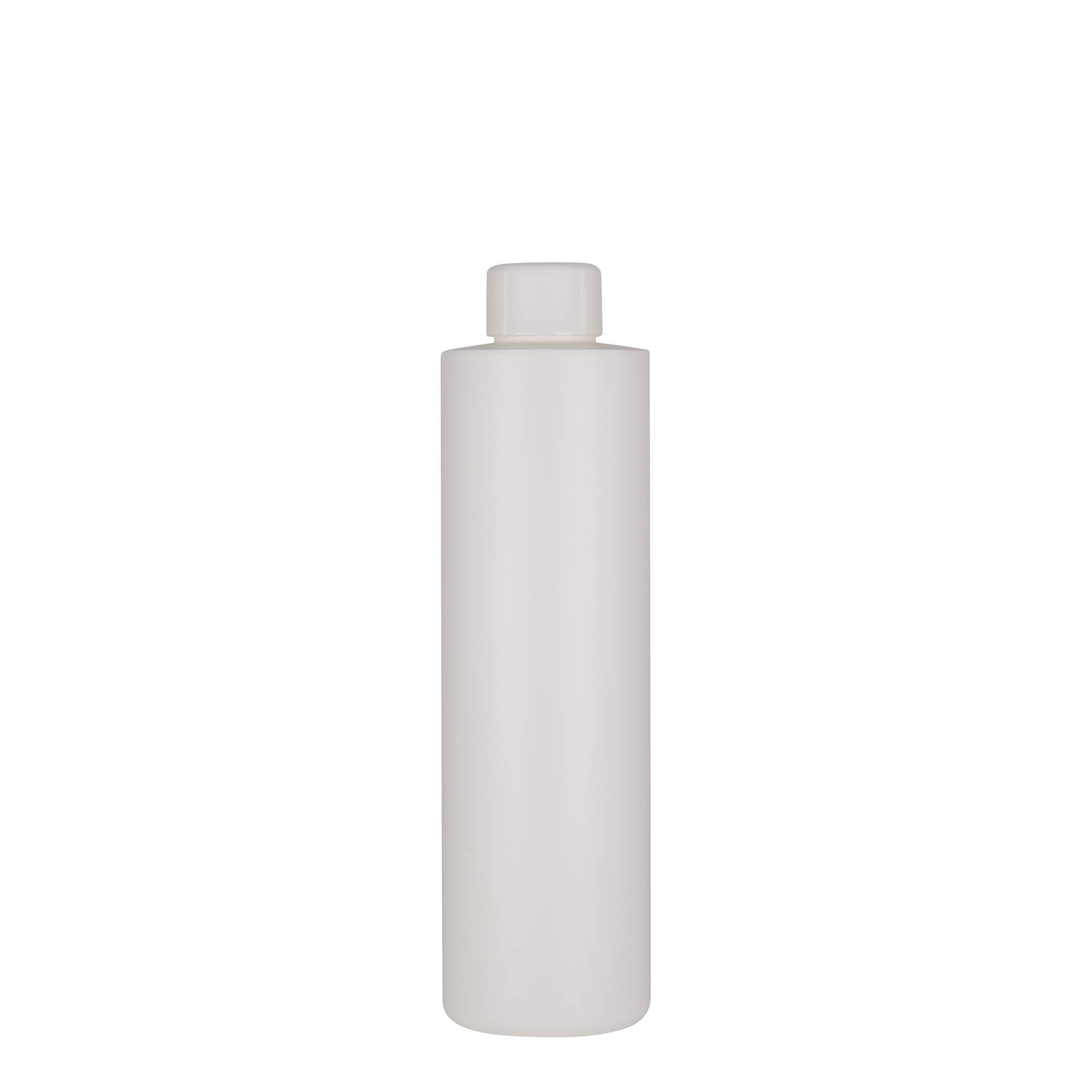 250 ml muovipullo 'Pipe', HDPE, valkoinen, suuaukko: 24/410