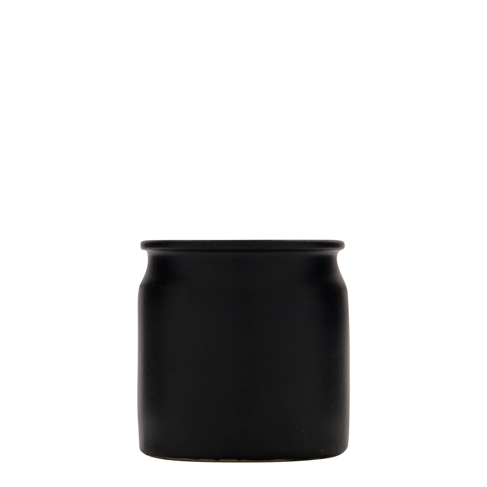 160 ml saviruukku, keramiikka, musta, suuaukko: korkki