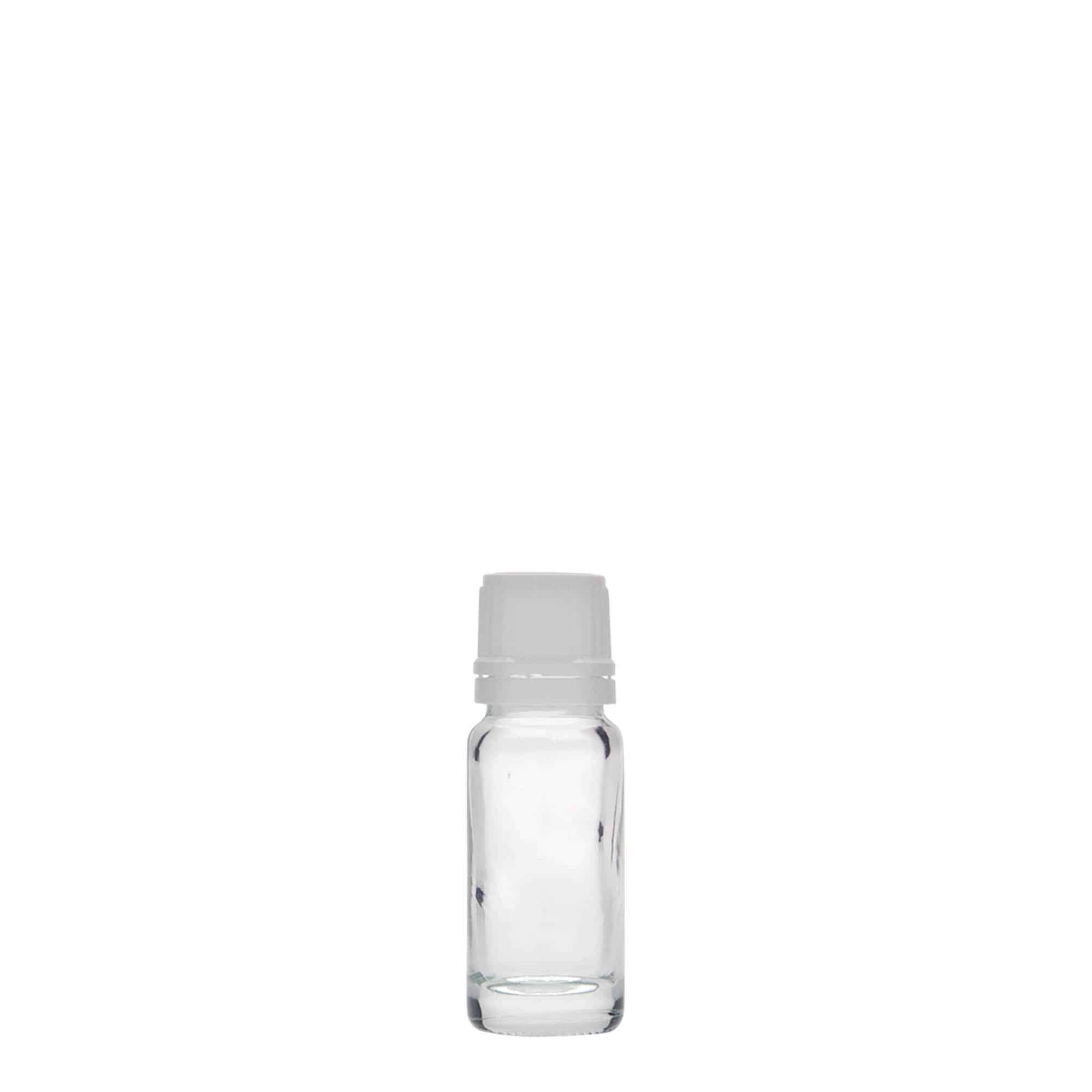 10 ml lääkepullo, lasi, suu: DIN 18
