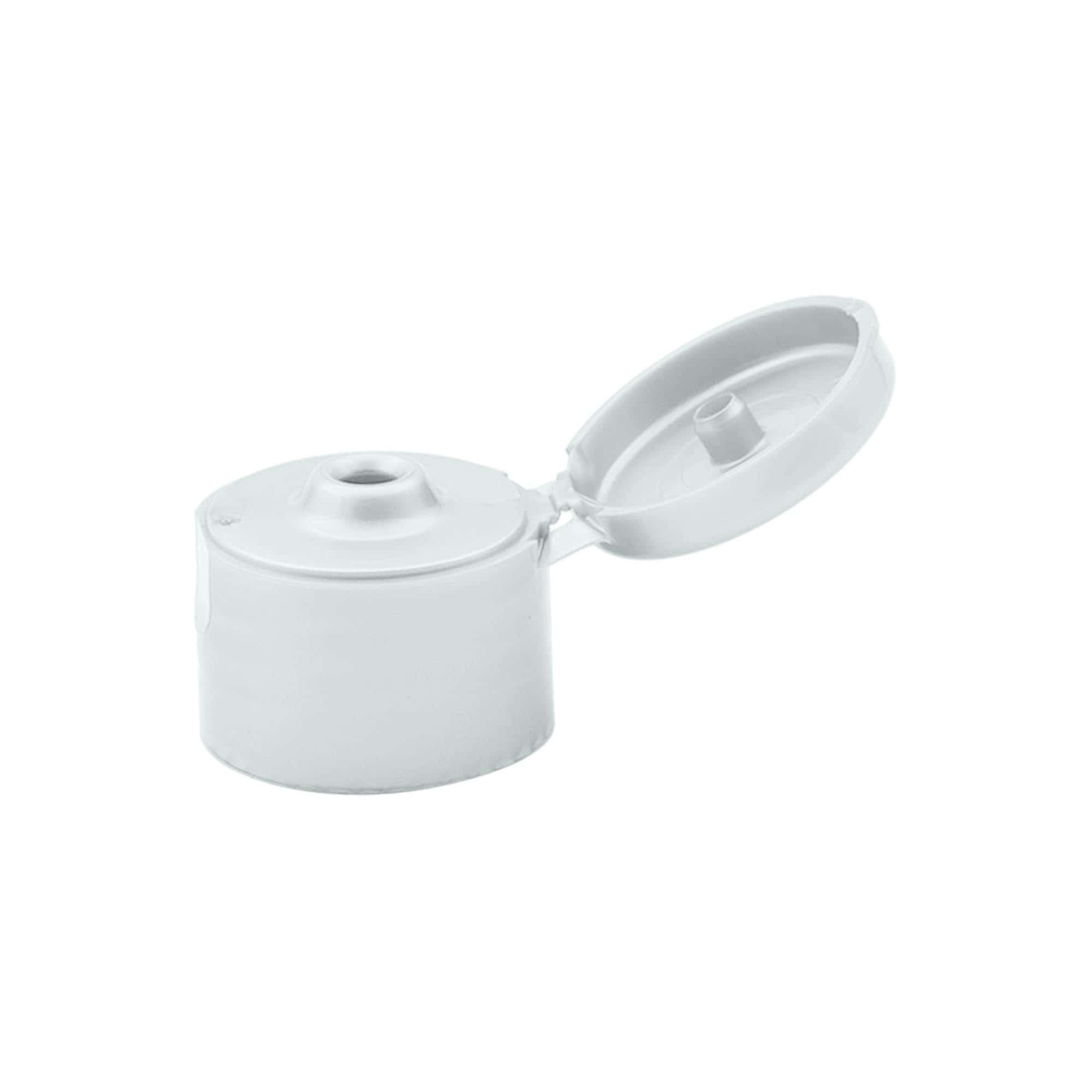 Ruuvikorkki kääntyvällä saranalla, PP-muovia, hopea, suulle: 24/410