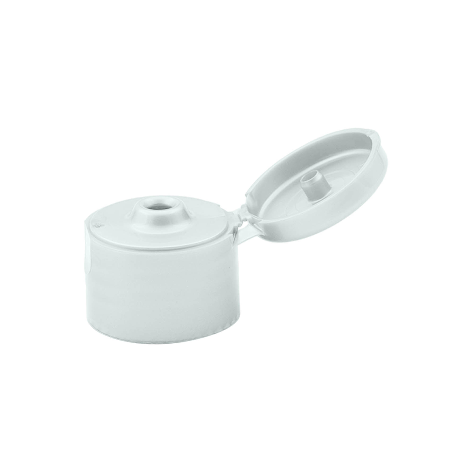 Ruuvikorkki kääntyvällä saranalla, PP-muovia, hopea, suulle: 24/410 Ruuvikorkki kääntyvällä saranalla, PP-muovia, hopea, suulle: 24/410