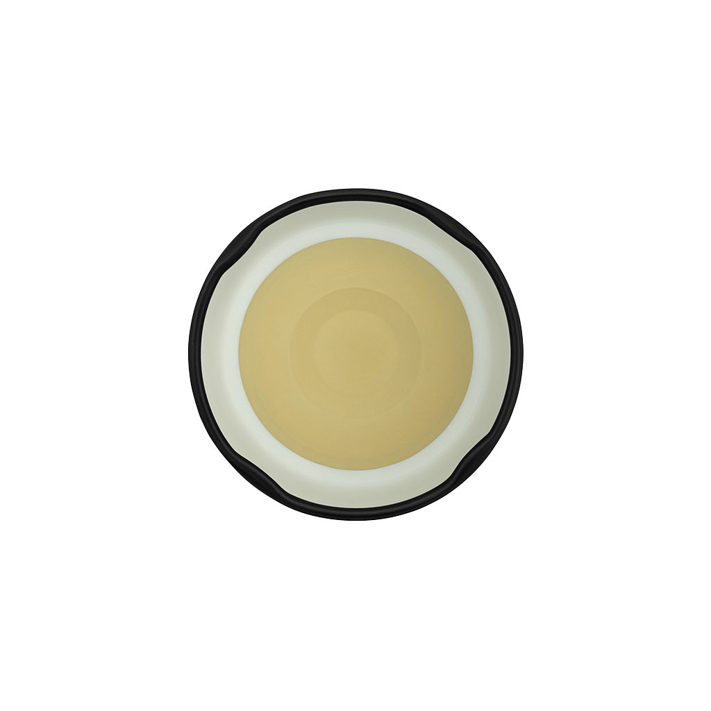 Twist-Off-kansi, valkoinen pelti, musta, suulle: TO 48