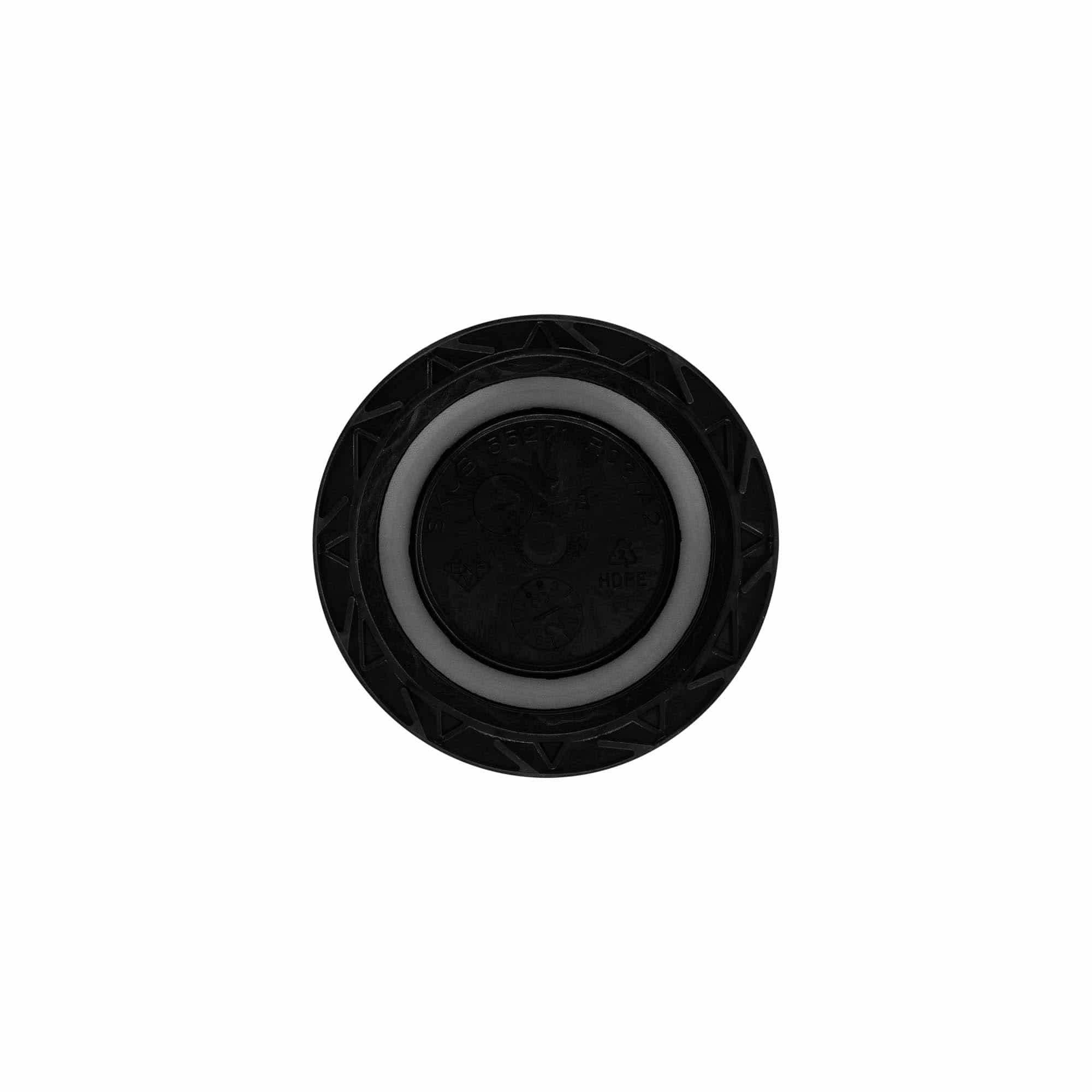 Ruuvikorkki, PP-muovia, musta, suuaukolle: ND55