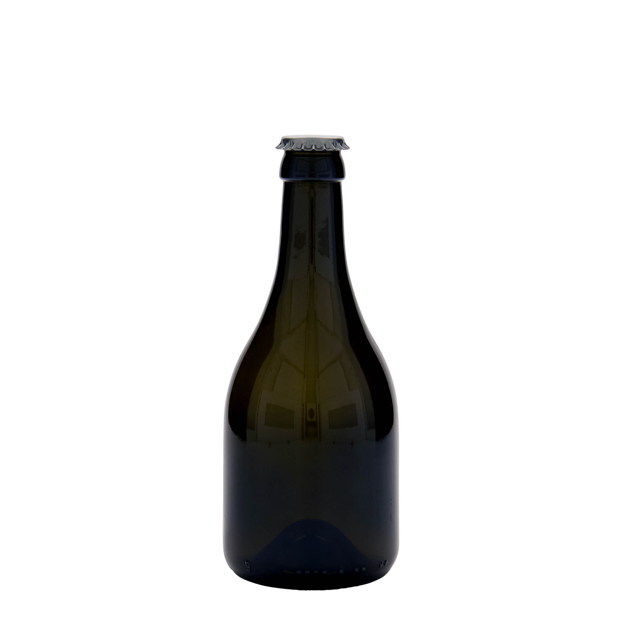 330 ml olutpullo 'Horta', lasia, antiikkivihreä, suuaukko: kruunukorkki