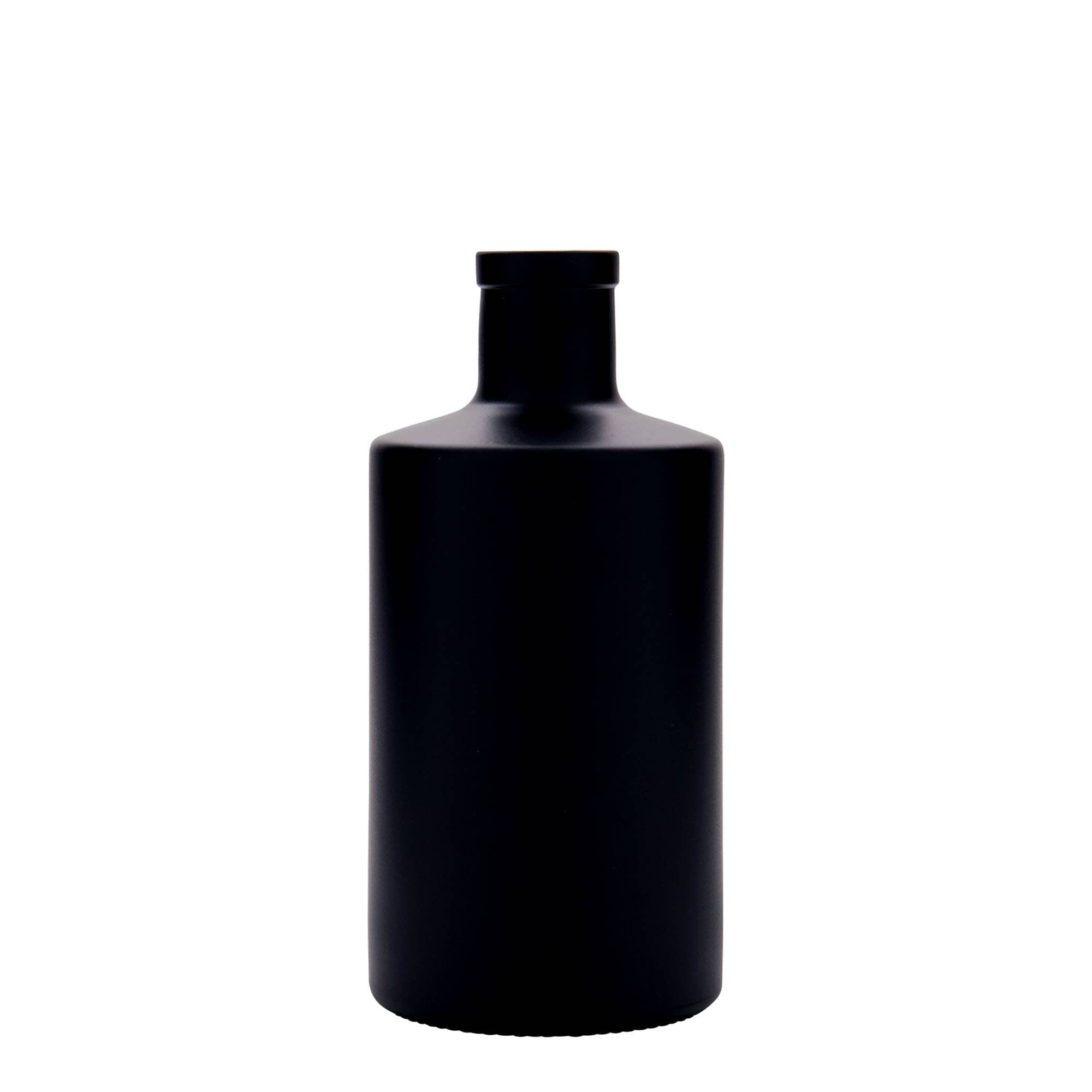 500 ml lasipullo ”Caroline”, musta, suuaukko: korkki