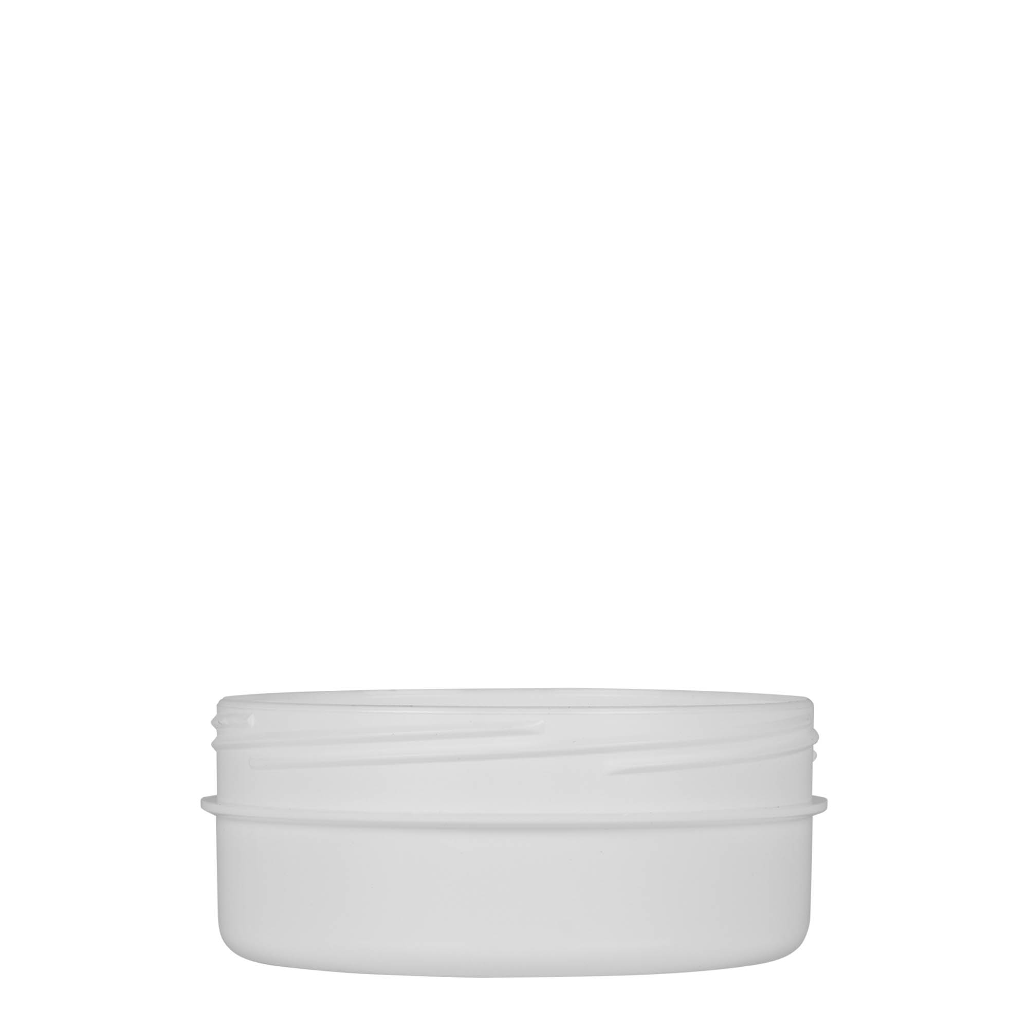 125 ml muovipurkki 'White Line', PP, valkoinen, suuaukko: ruuvikorkki