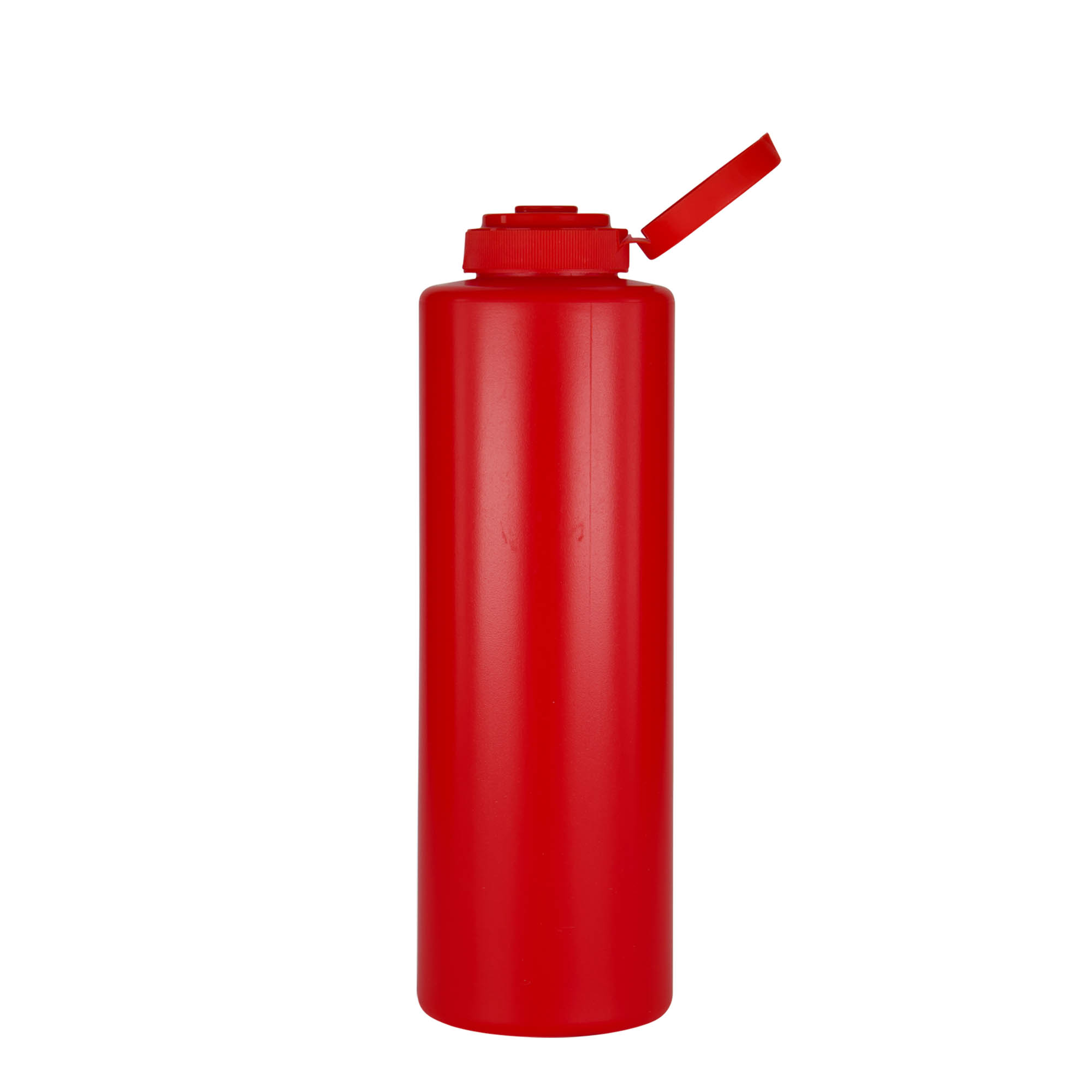 500 ml kastikepullo, LDPE-muovi, punainen, suuaukko: 38/400 500 ml kastikepullo, LDPE-muovi, punainen, suuaukko: 38/400