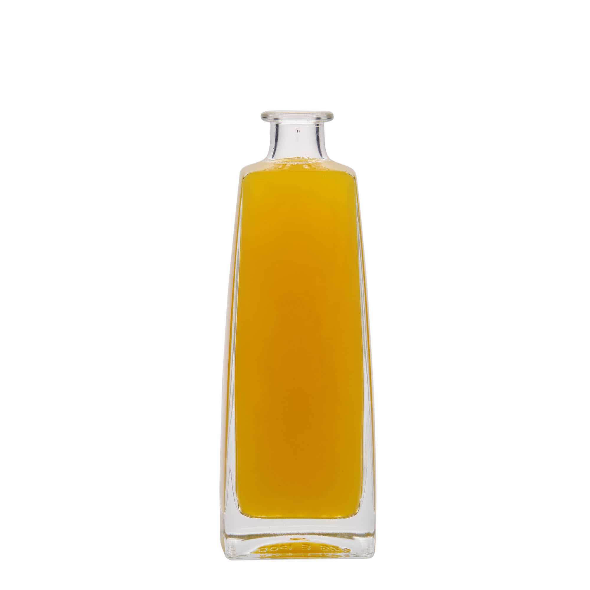 500 ml lasipullo 'Timmy', nelikulm., suu: korkki