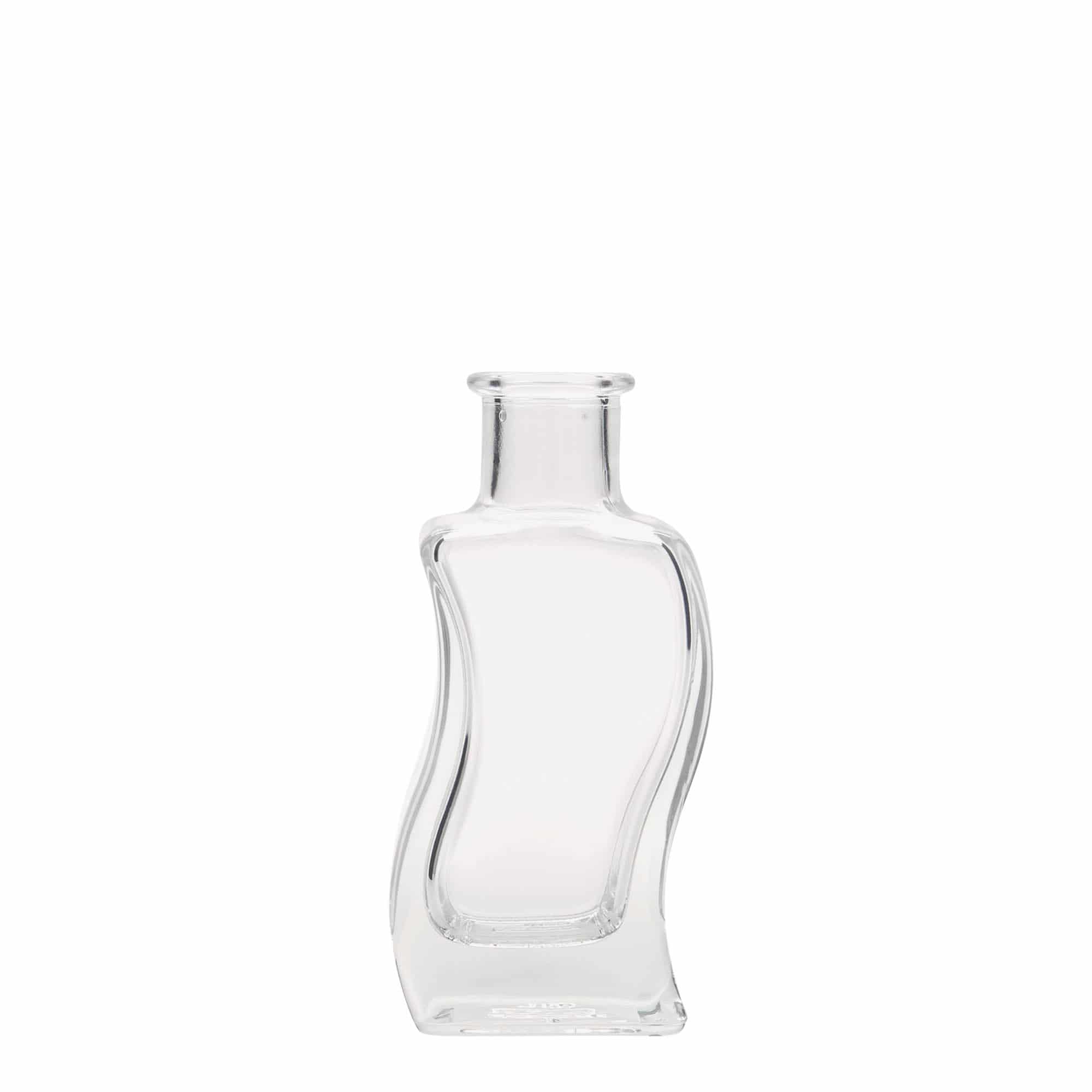 100 ml lasipullo 'Aalto', neliömäinen, suuaukko: korkki