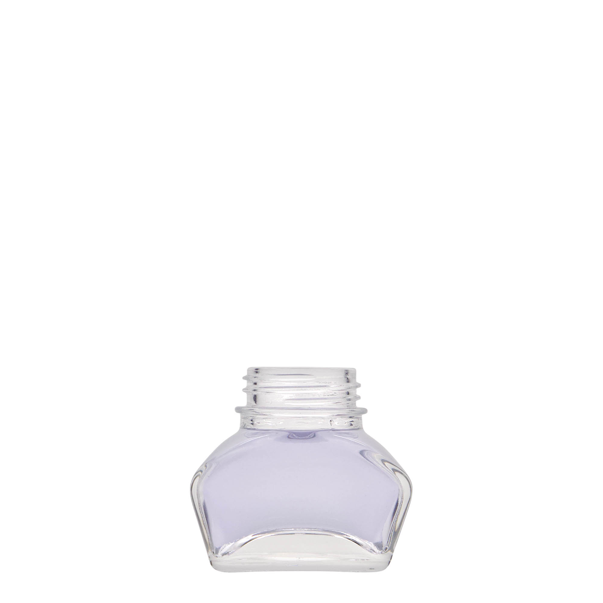 30 ml mustepullo, suorakulmainen, suuaukko: ruuvikorkki 30 ml mustepullo, suorakulmainen, suuaukko: ruuvikorkki