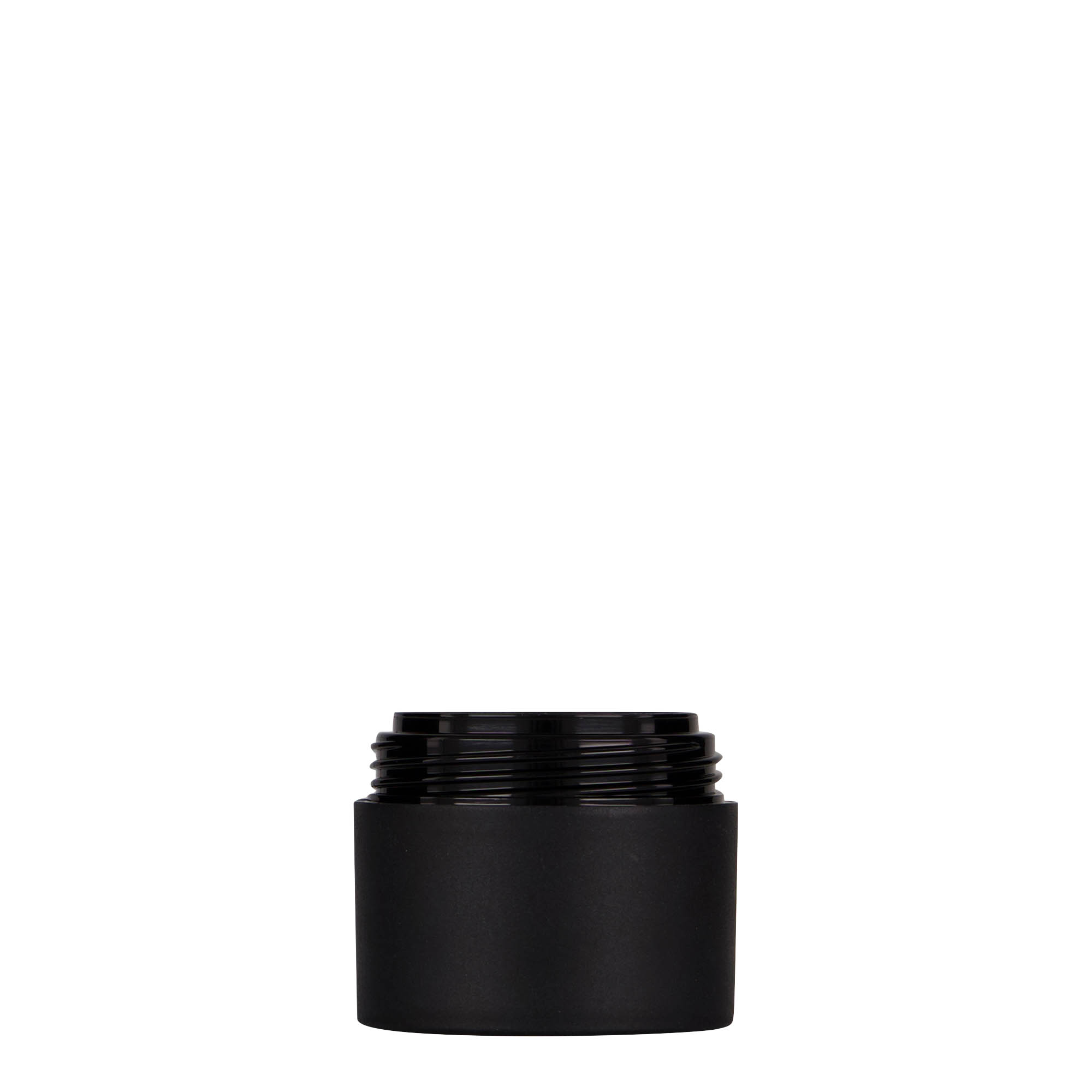 30 ml muovipurkki 'Antonella', PP, musta, suuaukko: ruuvikorkki