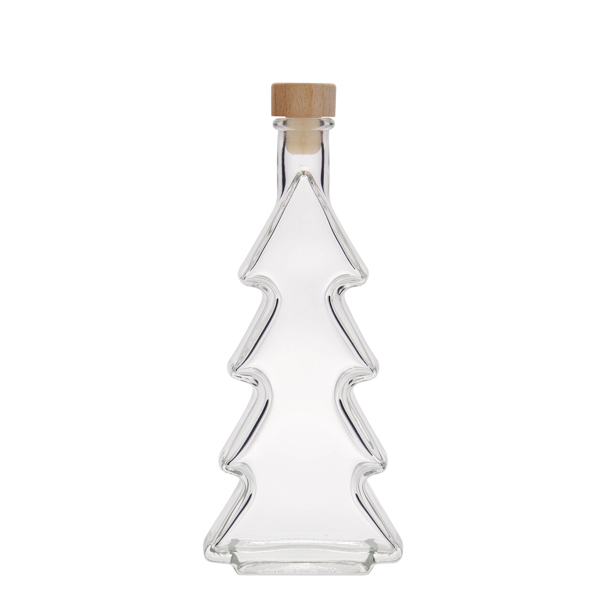 200 ml lasipullo 'Joulukuusi', suu: korkki