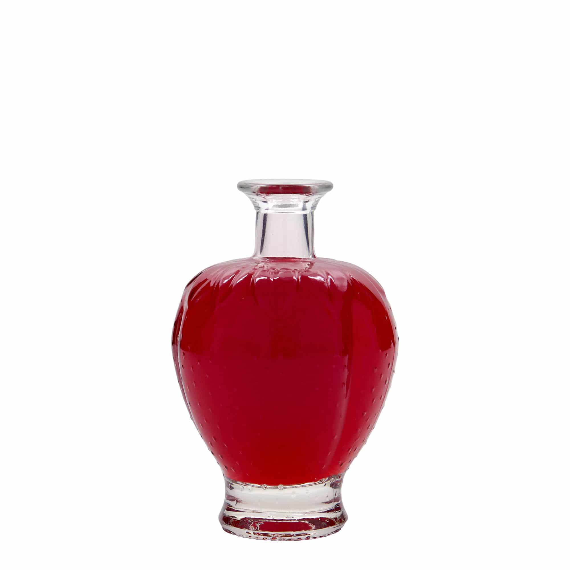 200 ml lasipullo 'Mansikat', suu: korkki