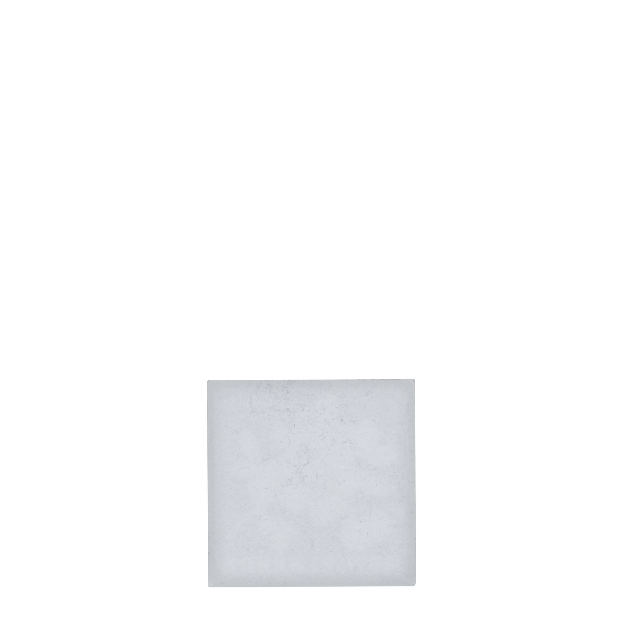 Lyijytarra 'Mustikka', neliömäinen, metalli, hopea