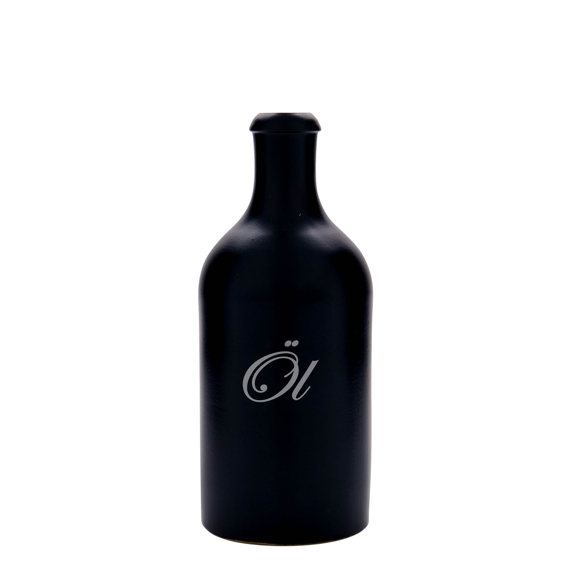 500 ml tonkannu, kuvio: öljy, kivisavi, musta, suuaukko: korkki 500 ml tonkannu, kuvio: öljy, kivisavi, musta, suuaukko: korkki