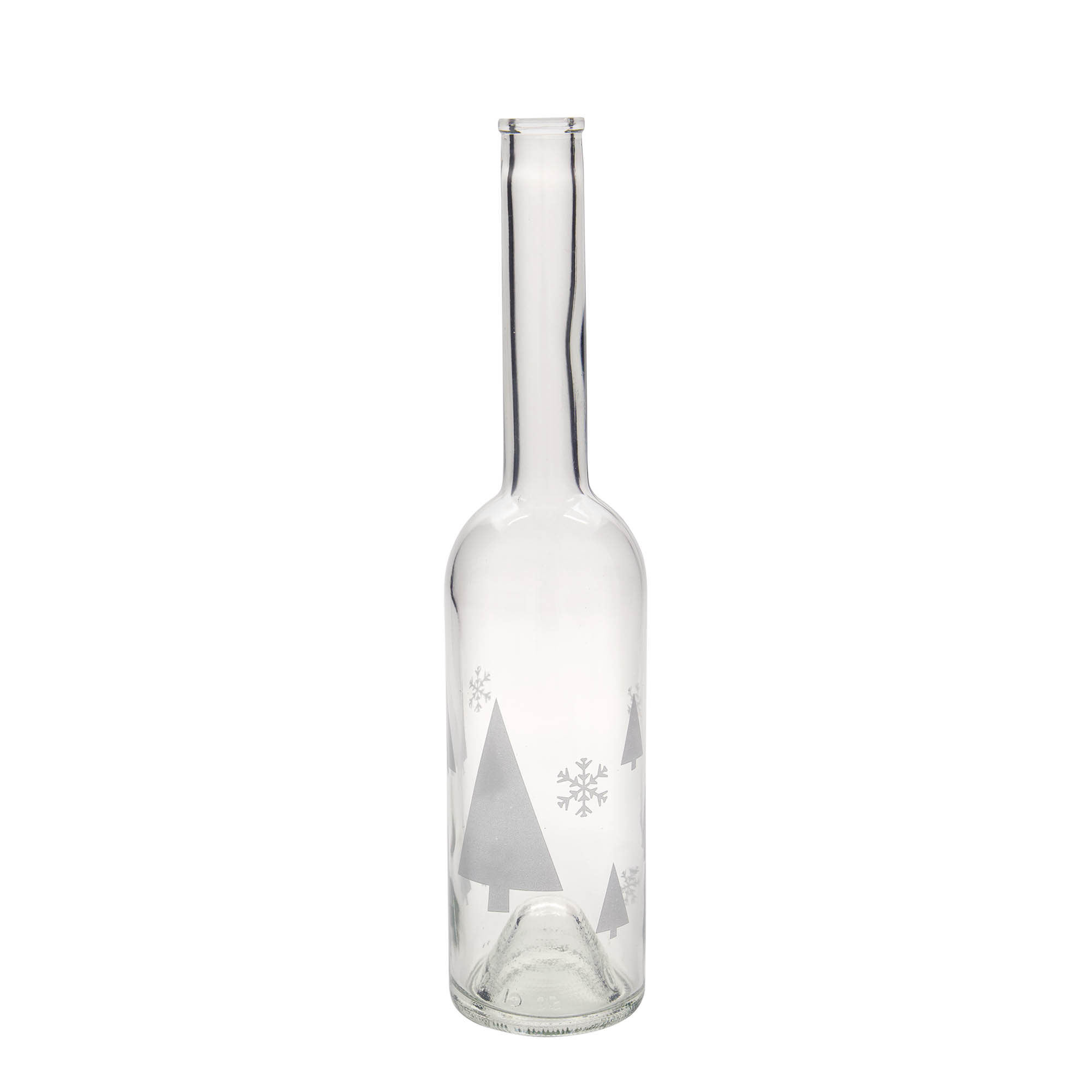 500 ml lasipullo 'Opera', kuvio: lumihiutaleet, suuaukko: korkki 500 ml lasipullo 'Opera', kuvio: lumihiutaleet, suuaukko: korkki