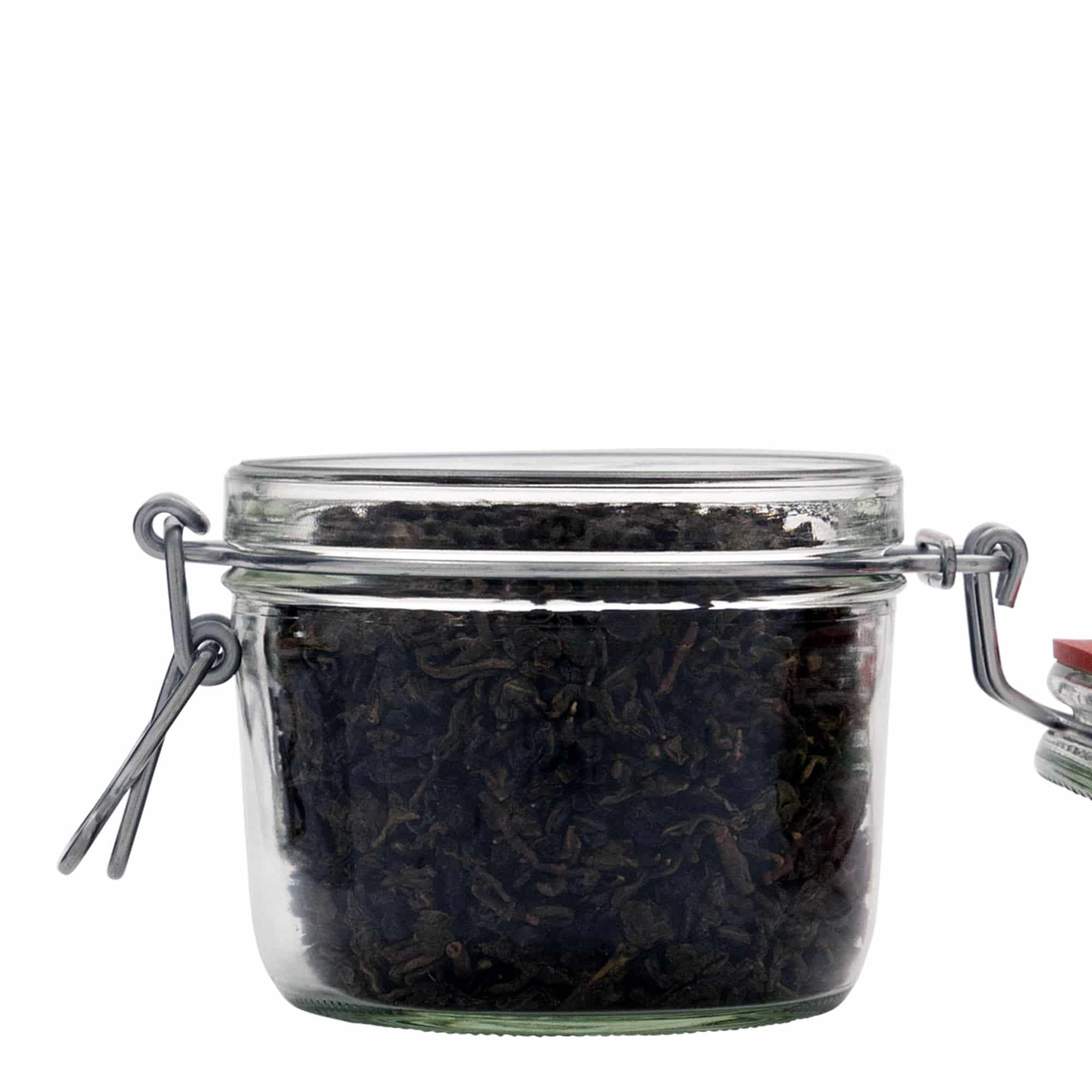 400 ml litteä patenttikorkkilasipurkki, suu: patenttikorkki