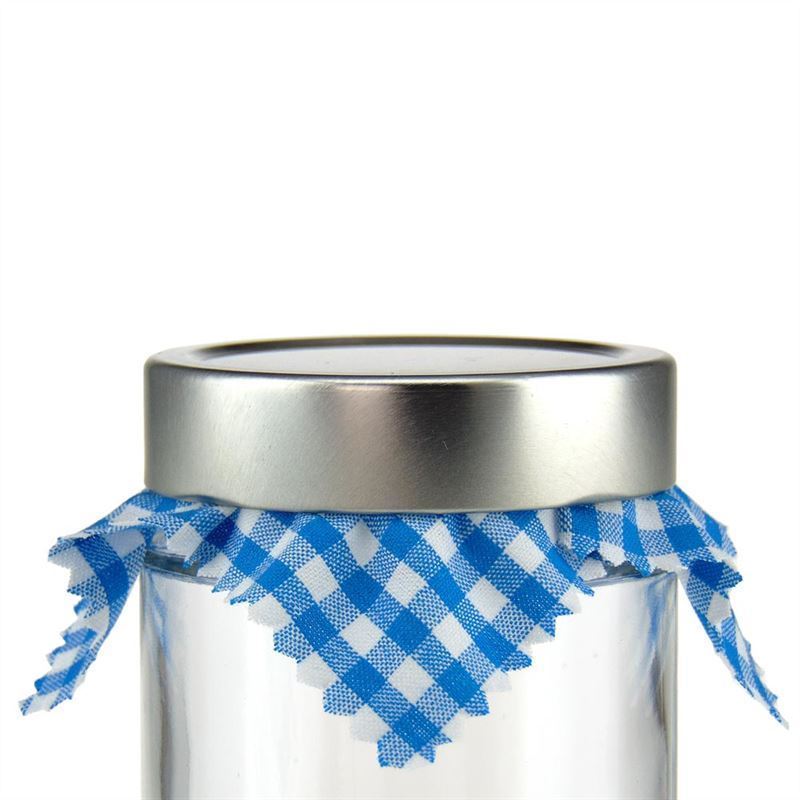 Kangasliina ruudullinen 12x12, neliö, tekstiili, sininen, suuaukon koko: TO38-TO53