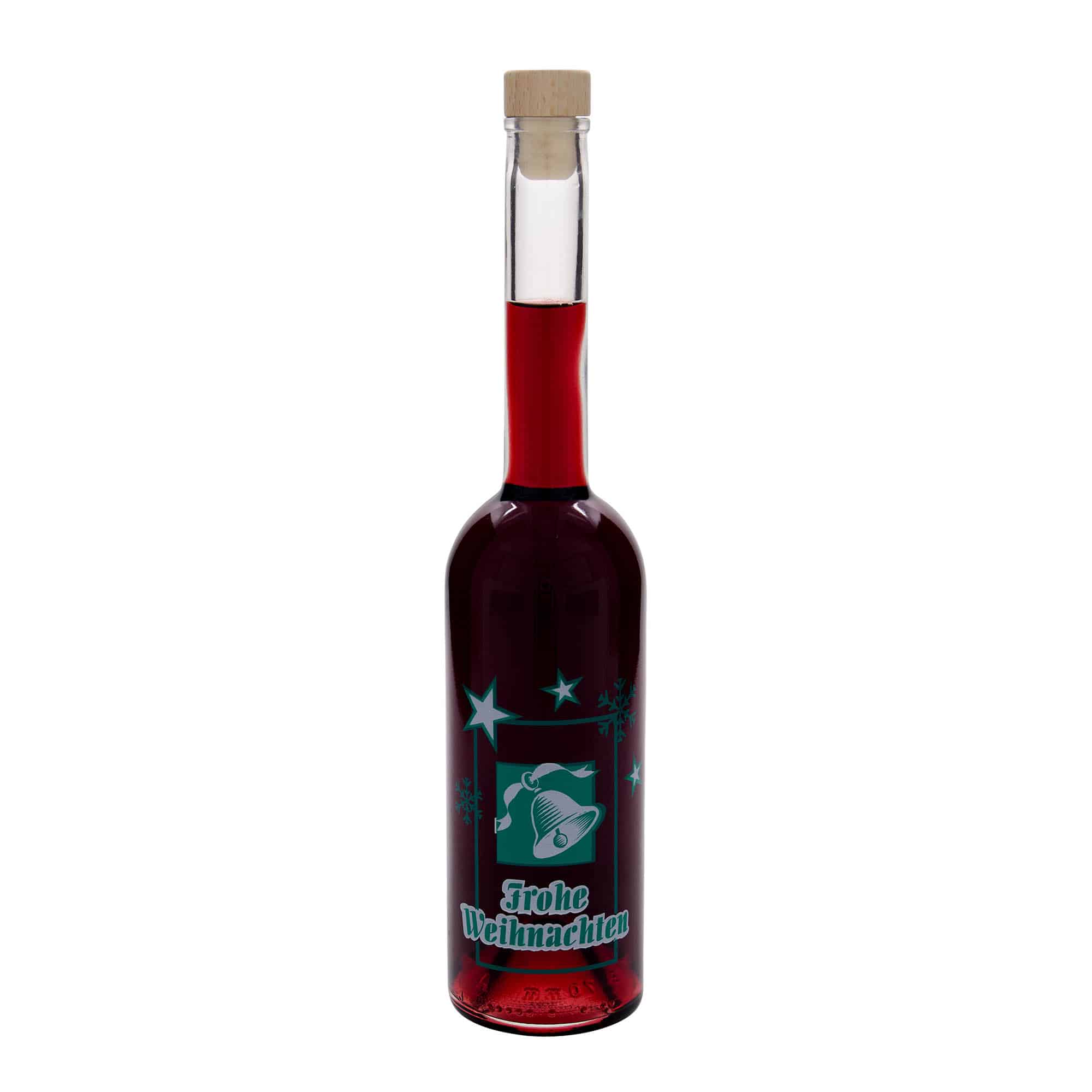 500 ml lasipullo 'Opera', kuva: Hyvää joulua, suuaukko: korkki
