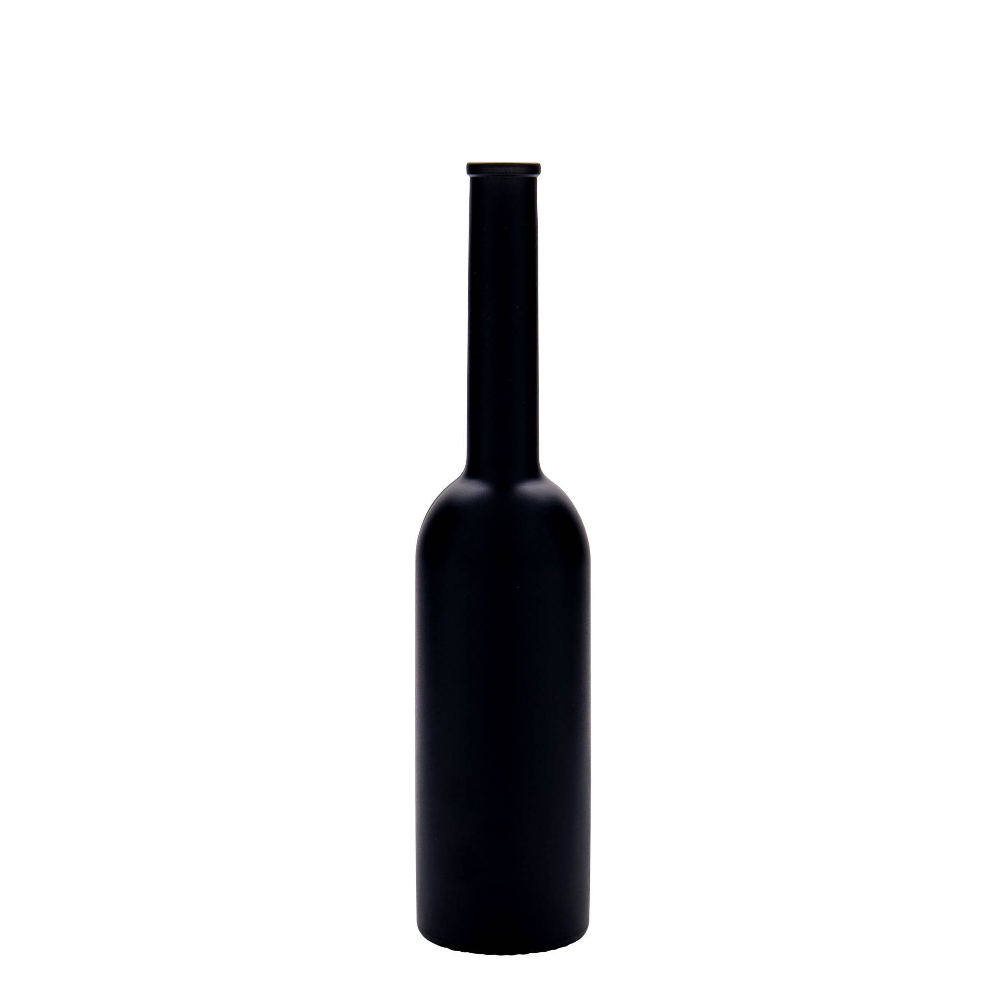 200 ml lasipullo ”Opera”, musta, suuaukko: korkki