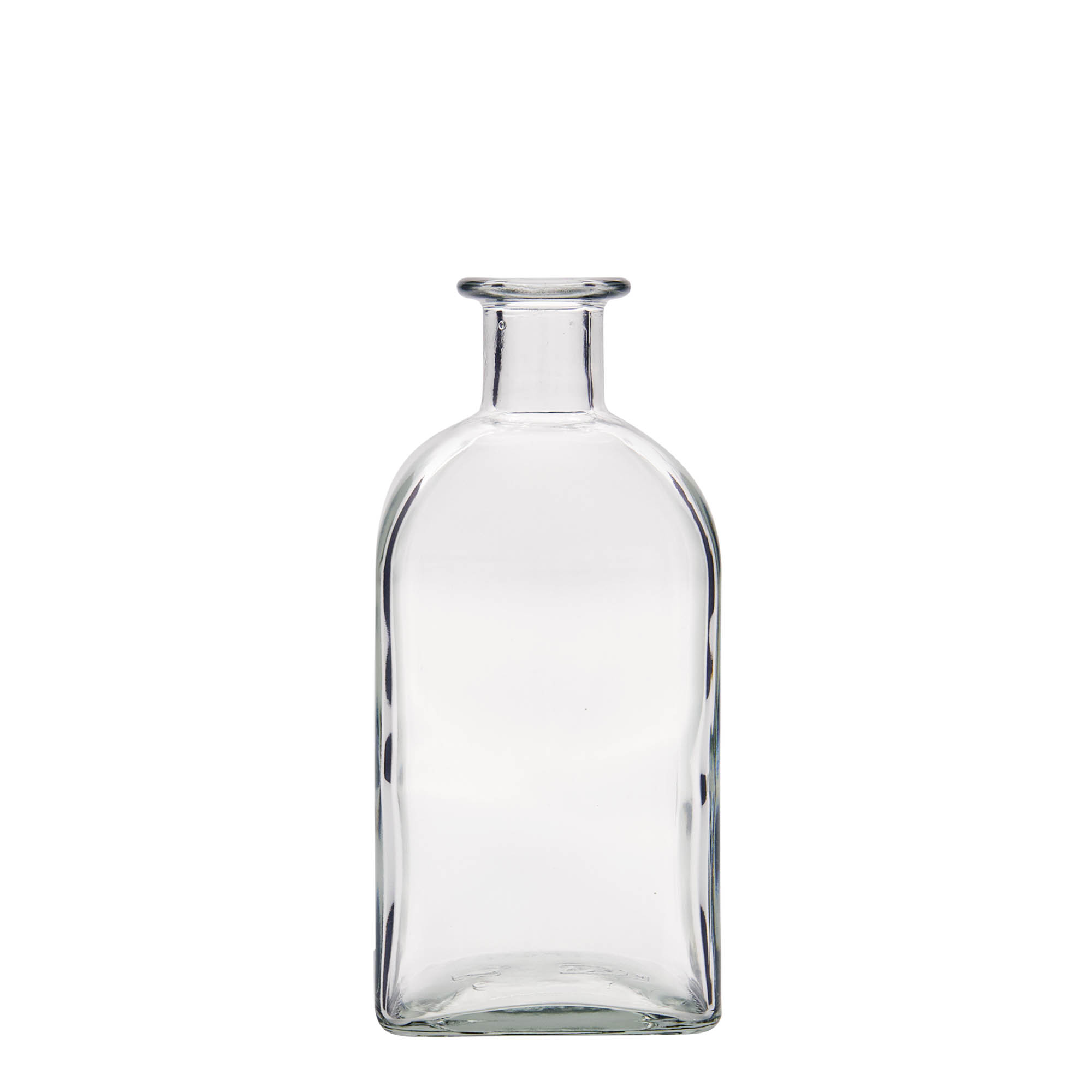 500 ml lasipullo Apotheker Carré, neliömäinen, suuaukko: korkki
