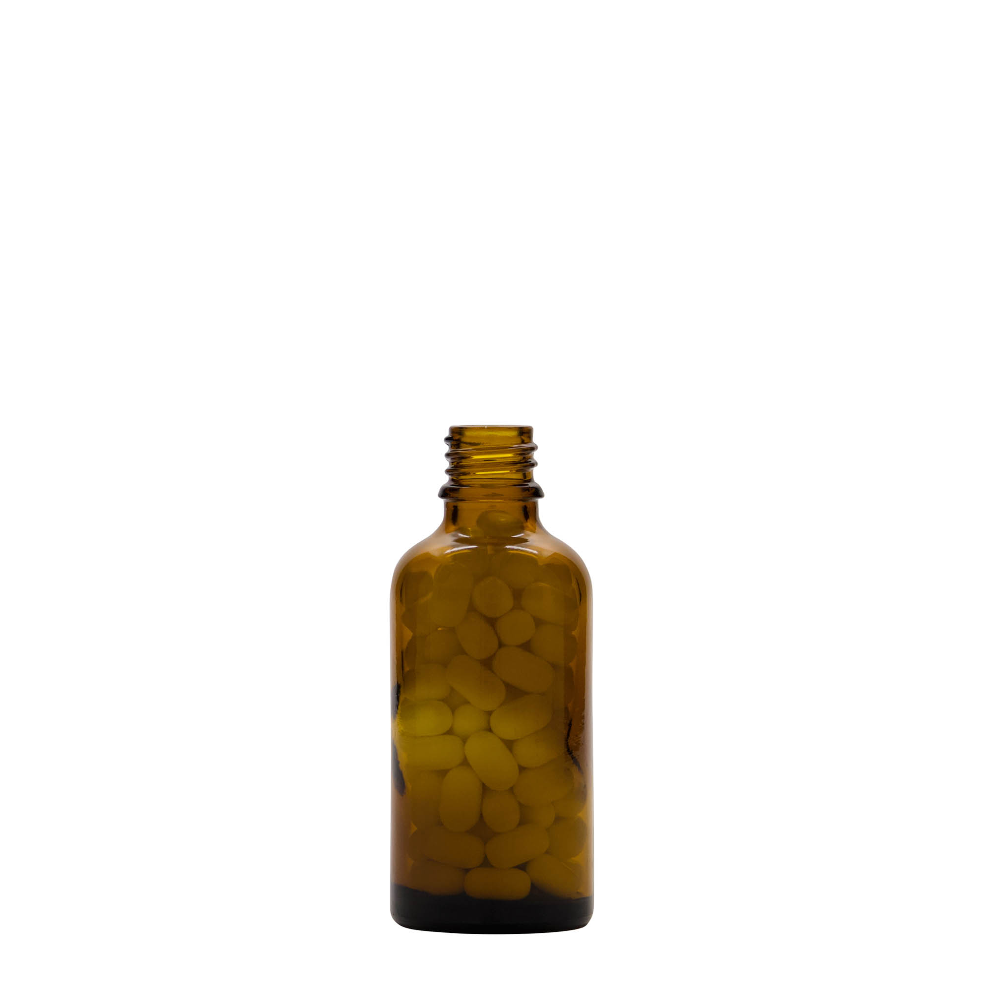50 ml lääkeputkilo, lasi, ruskea, suuaukko: DIN 18