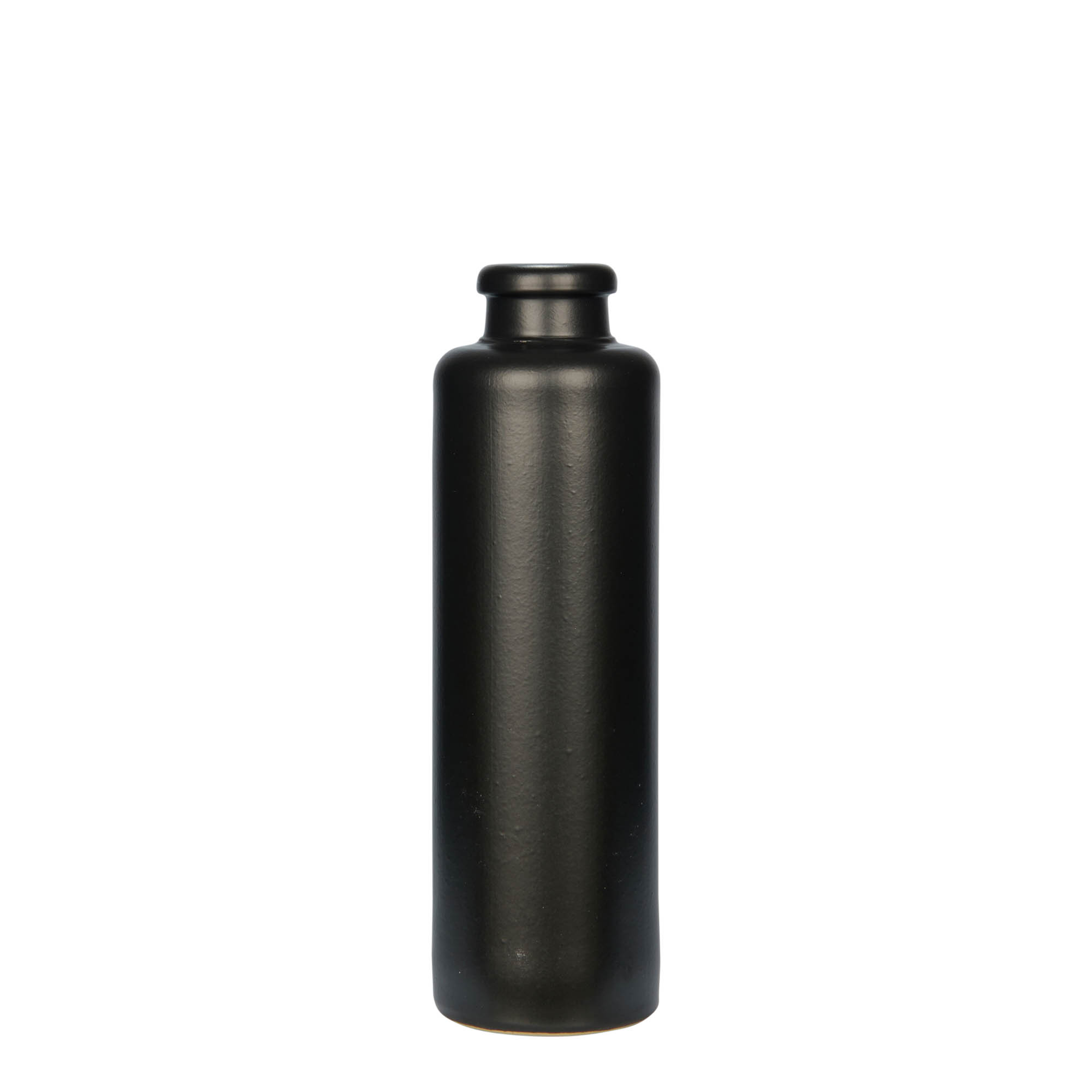 200 ml saviruukku, kivitavara, musta, suuaukko: korkki