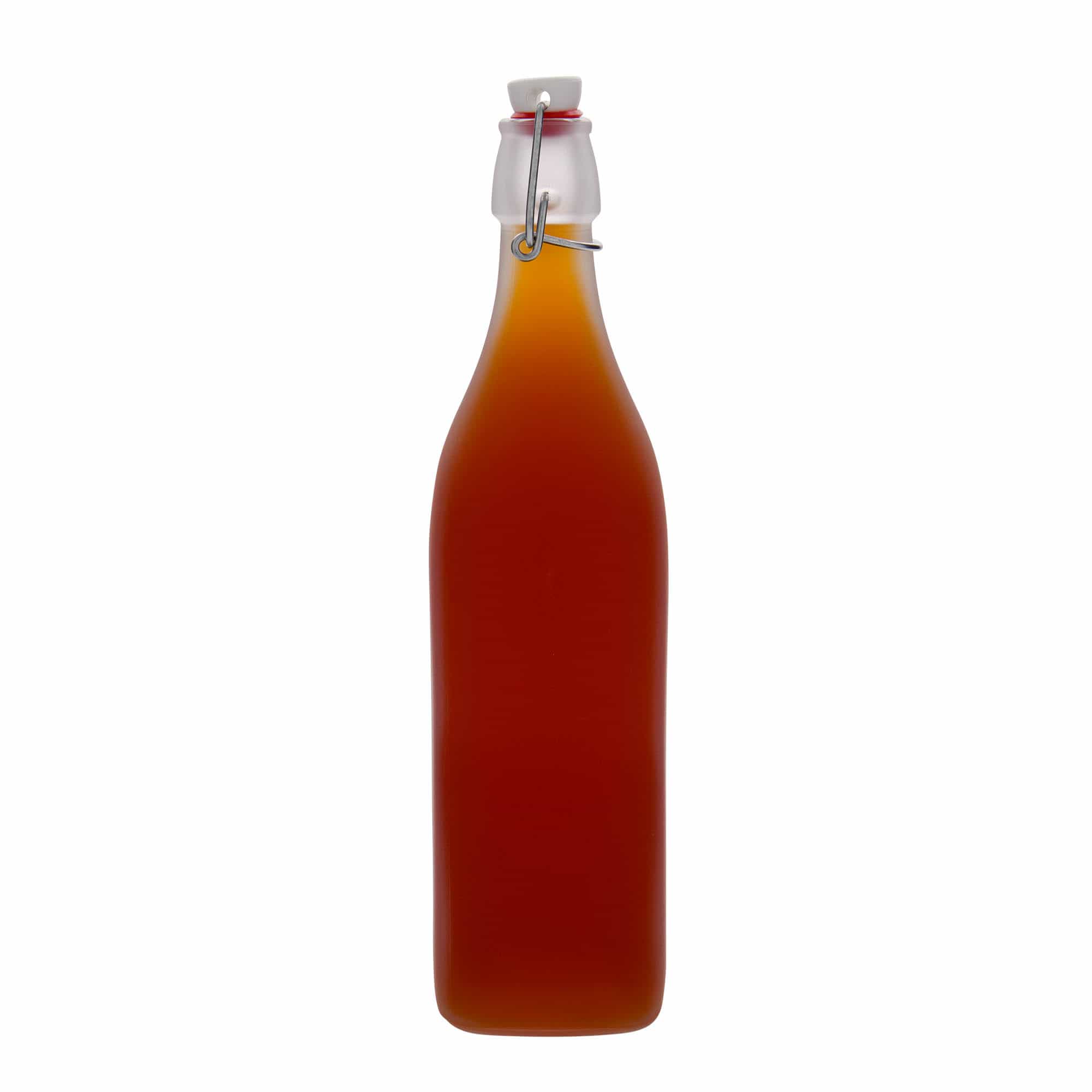 1.000 ml lasipullo 'Swing, neliö, huurrettu, suuaukko: pikalukko