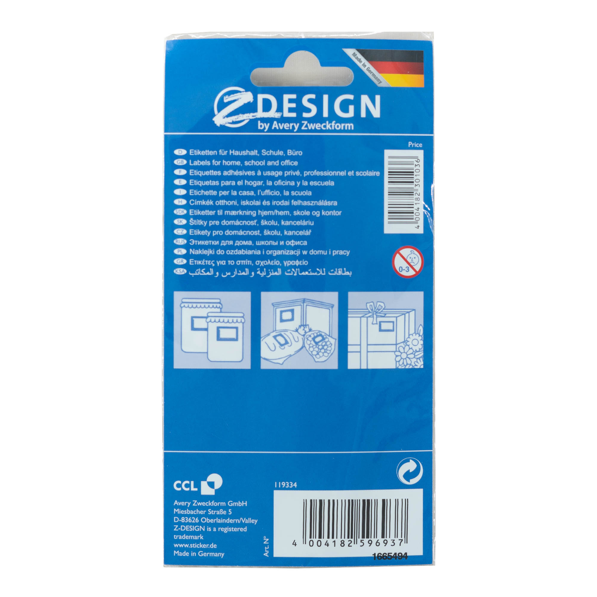 Zweckform-tarrat 'Hedelmäkehys', suorakulmainen, paperi, monivärinen Zweckform-tarrat 'Hedelmäkehys', suorakulmainen, paperi, monivärinen