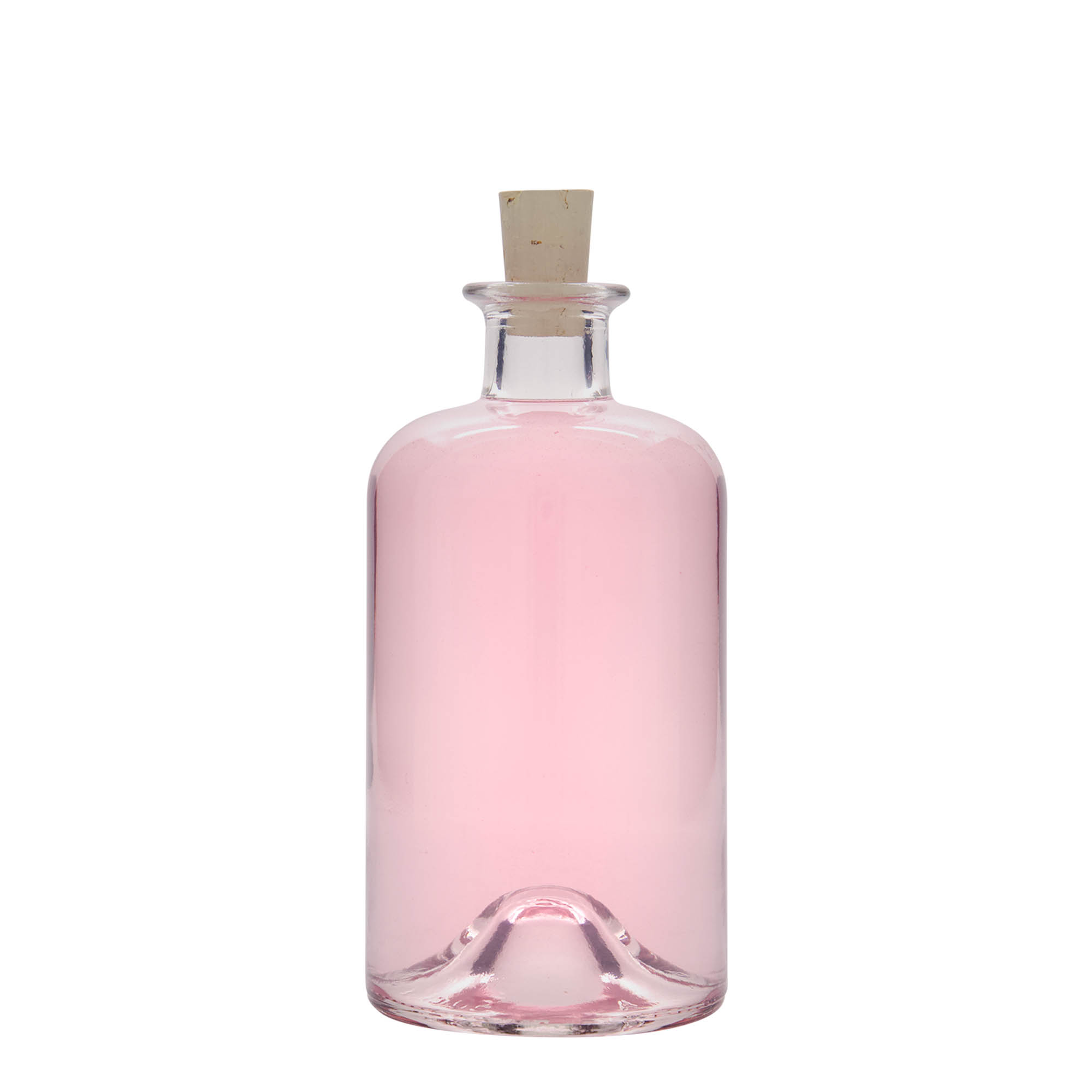 500 ml lasipullo apteekkari ”Tohtori”, suuaukko: korkki