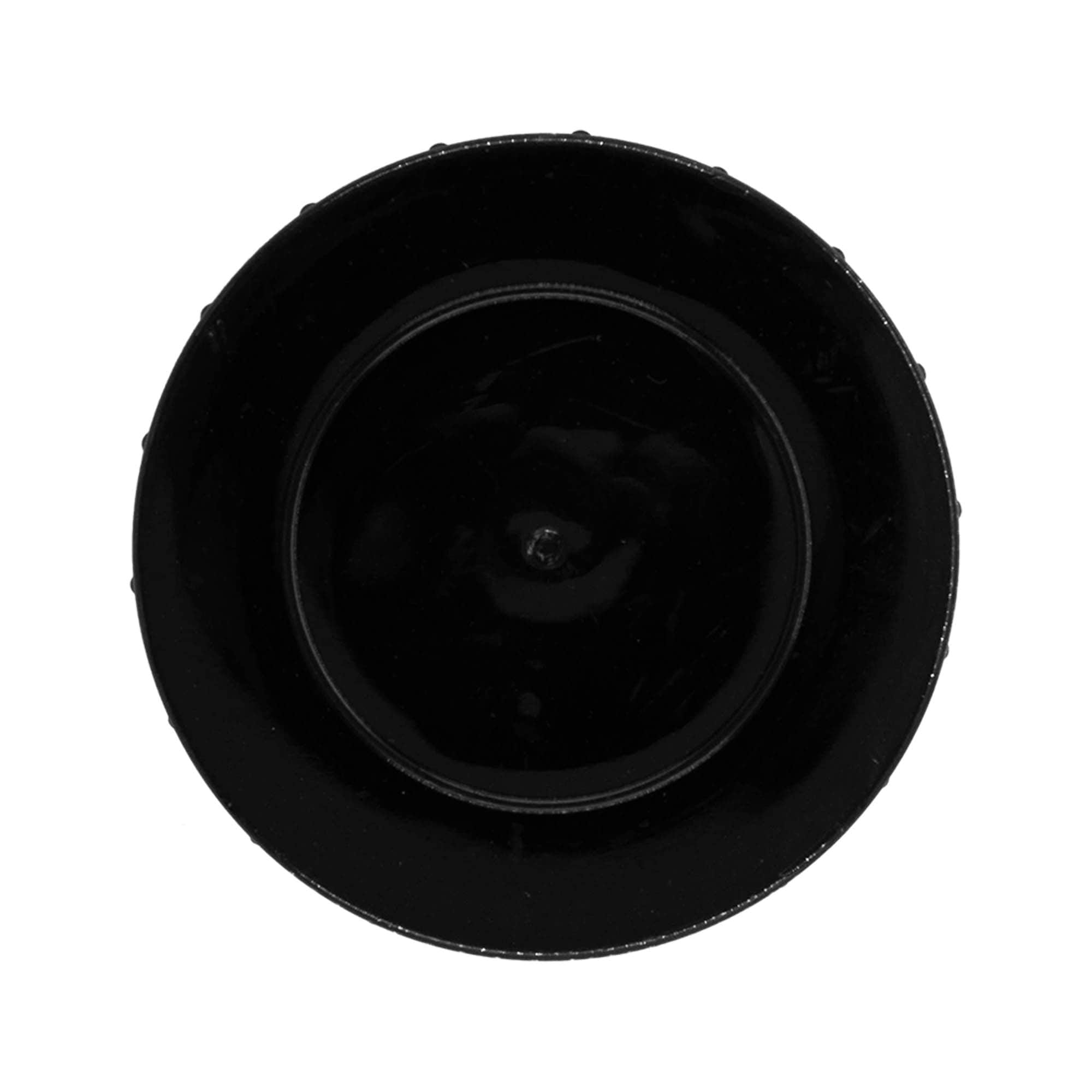 Ruuvikorkki, PP-muovia, musta, suuaukolle: DIN 68 Ruuvikorkki, PP-muovia, musta, suuaukolle: DIN 68