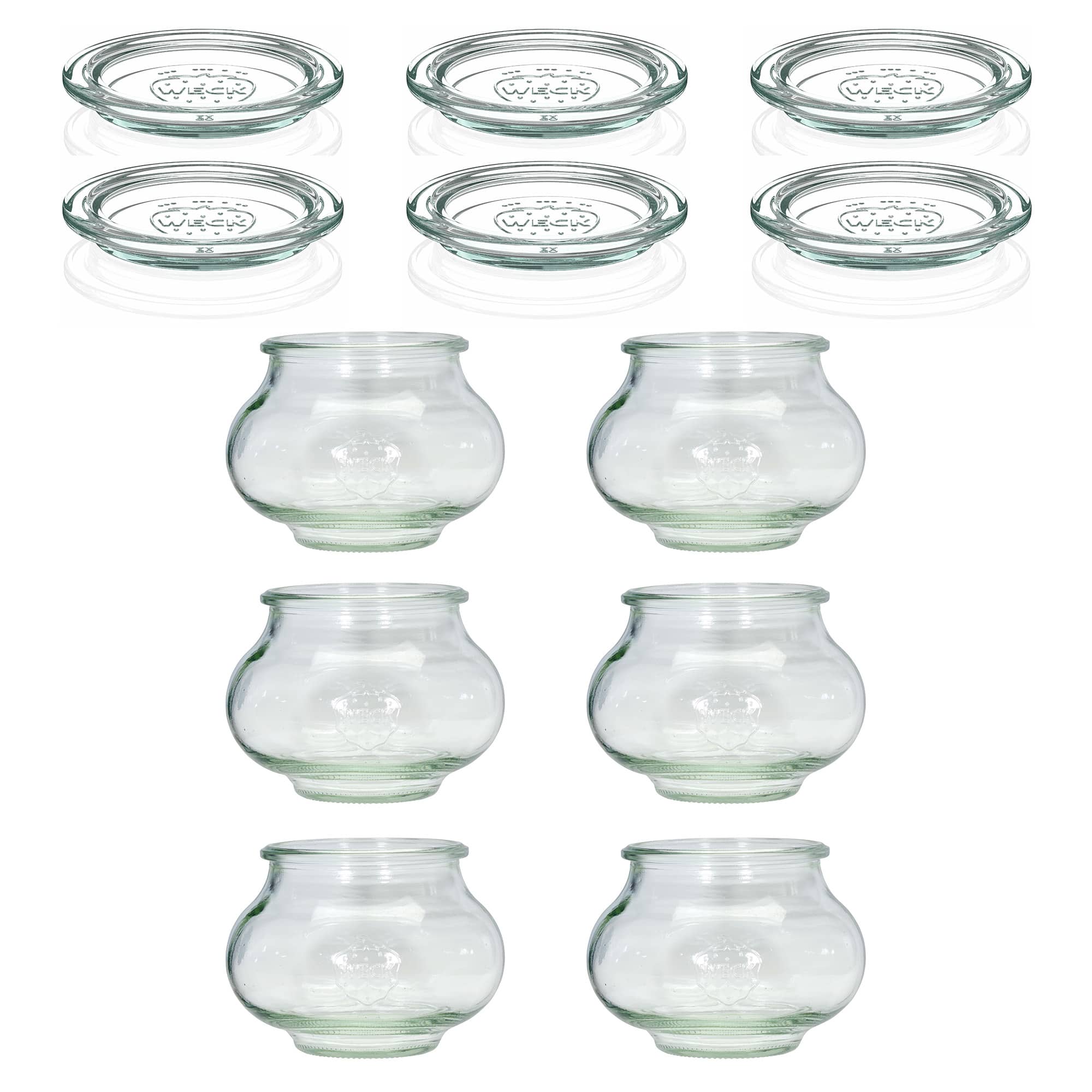 6x 560 ml WECK-korulasi lasikannella RR 80