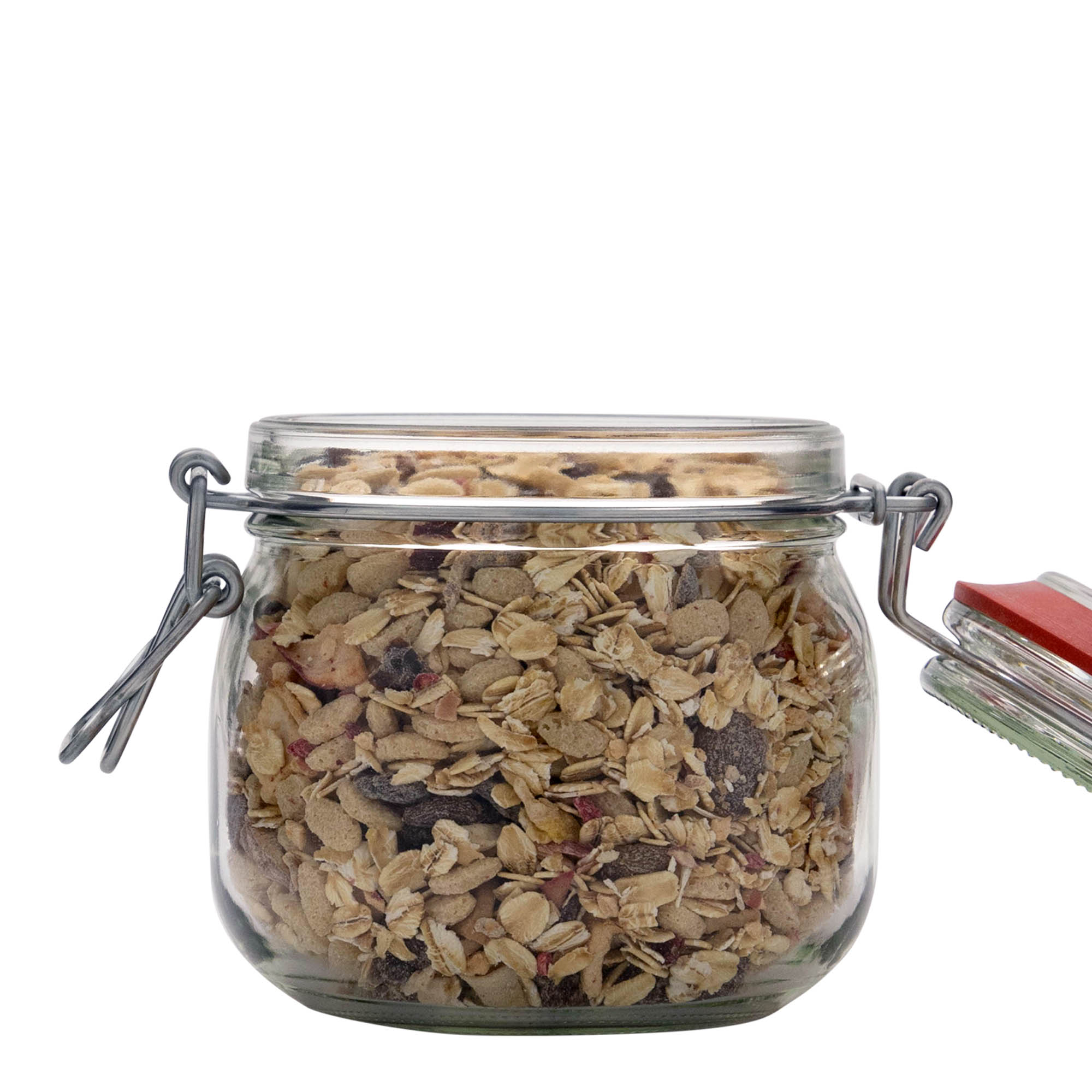 634 ml pyöreä lankakahvallinen lasipurkki, suuaukko: lankakahvalukko