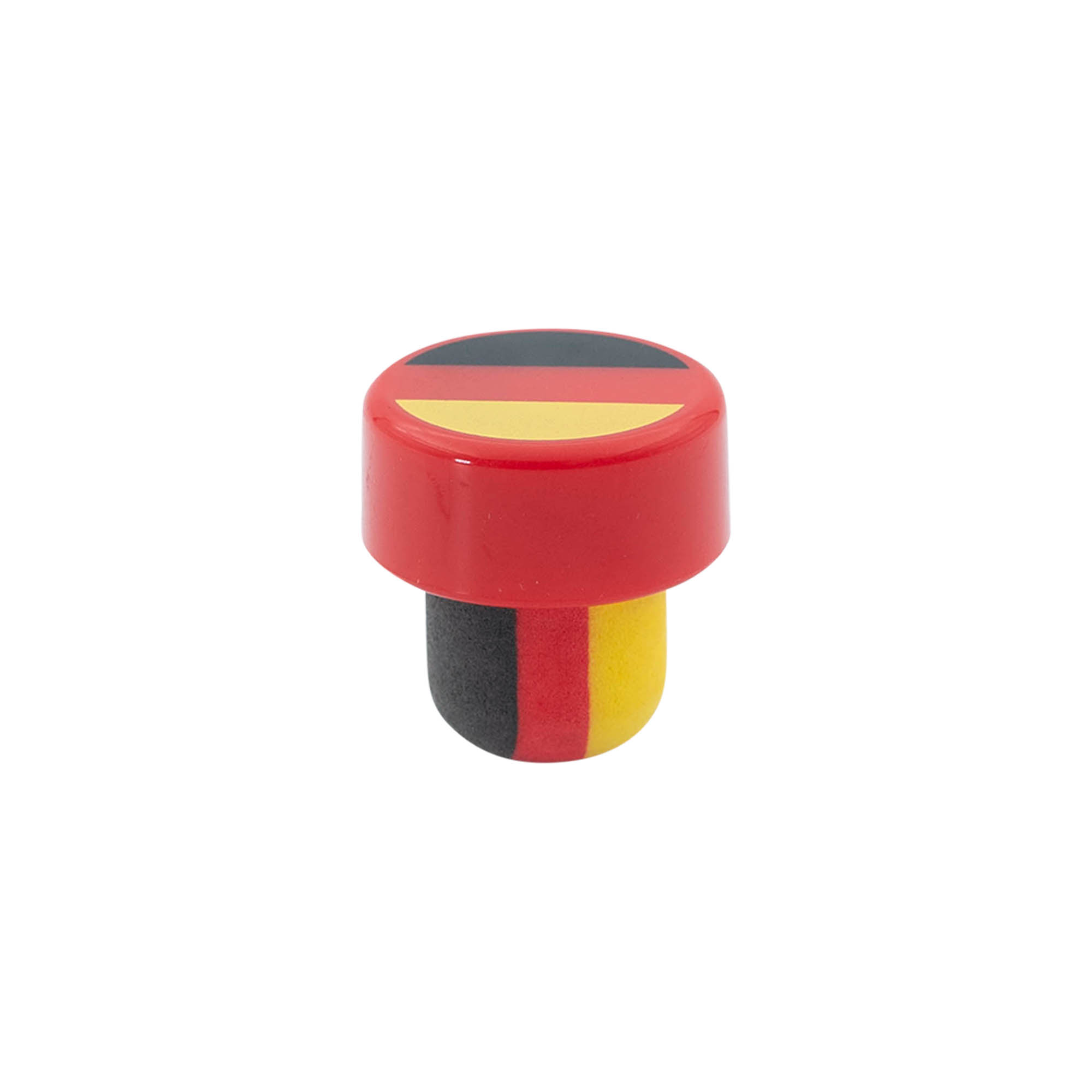 Kahvakorkki 19 mm ”Deutschland”, muovia, monivärinen, suuaukolle: korkki