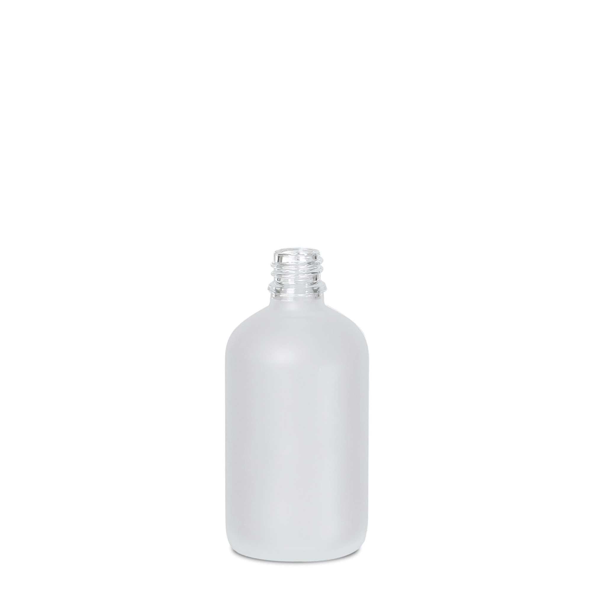 100 ml lääke pullo, lasia, huurrettu, suuaukko: DIN 18 100 ml lääke pullo, lasia, huurrettu, suuaukko: DIN 18