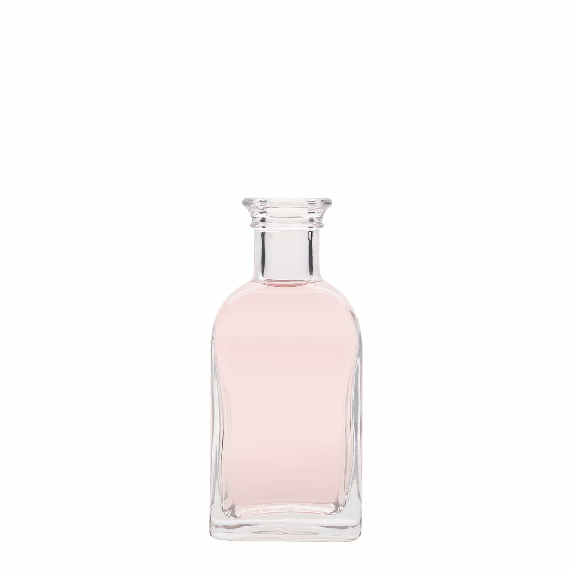 100 ml lasipullo Apotheker Carré, neliömäinen, suuaukko: korkki 100 ml lasipullo Apotheker Carré, neliömäinen, suuaukko: korkki