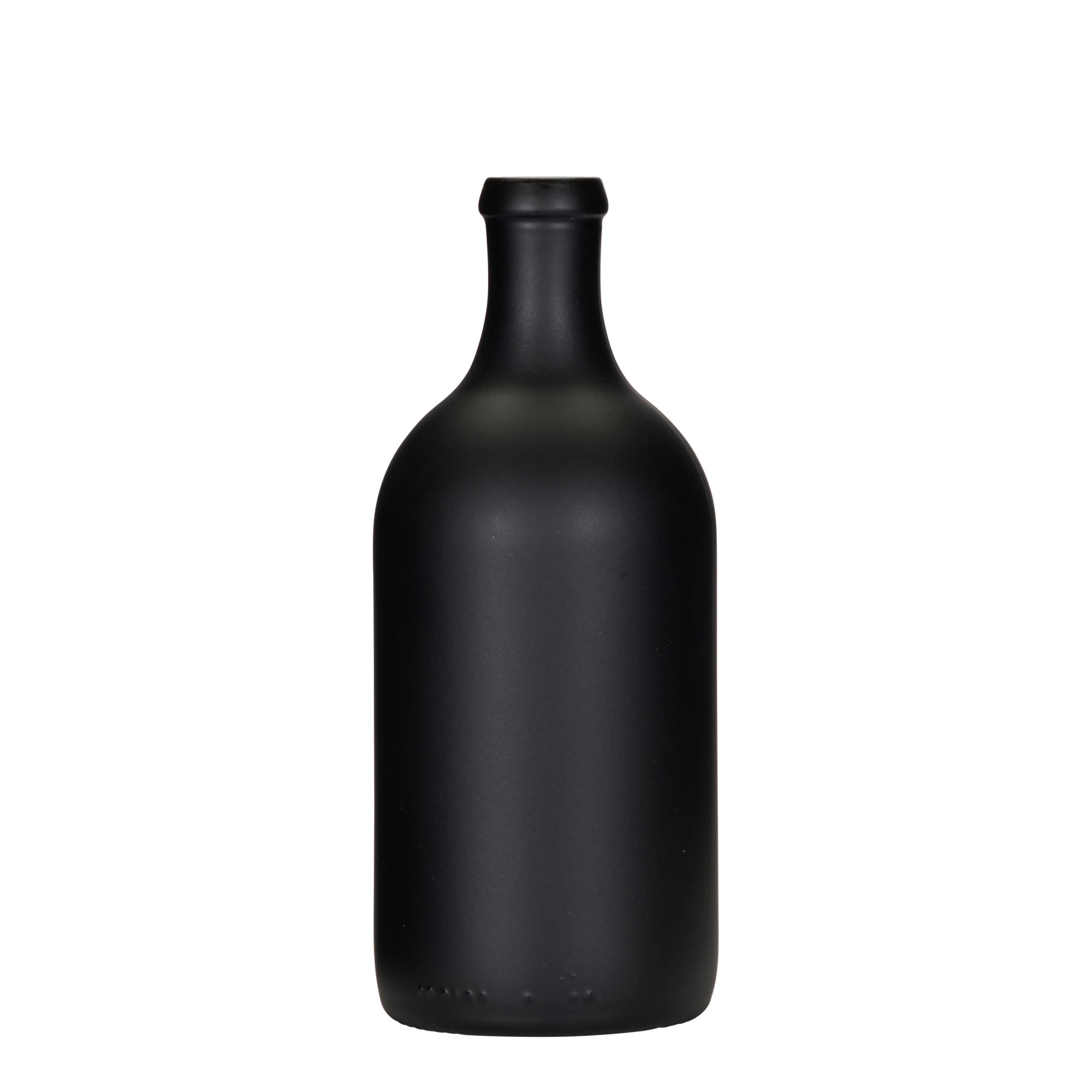 500 ml lasipullo 'Ginevra Leggera', musta, suuaukko: korkki 500 ml lasipullo 'Ginevra Leggera', musta, suuaukko: korkki