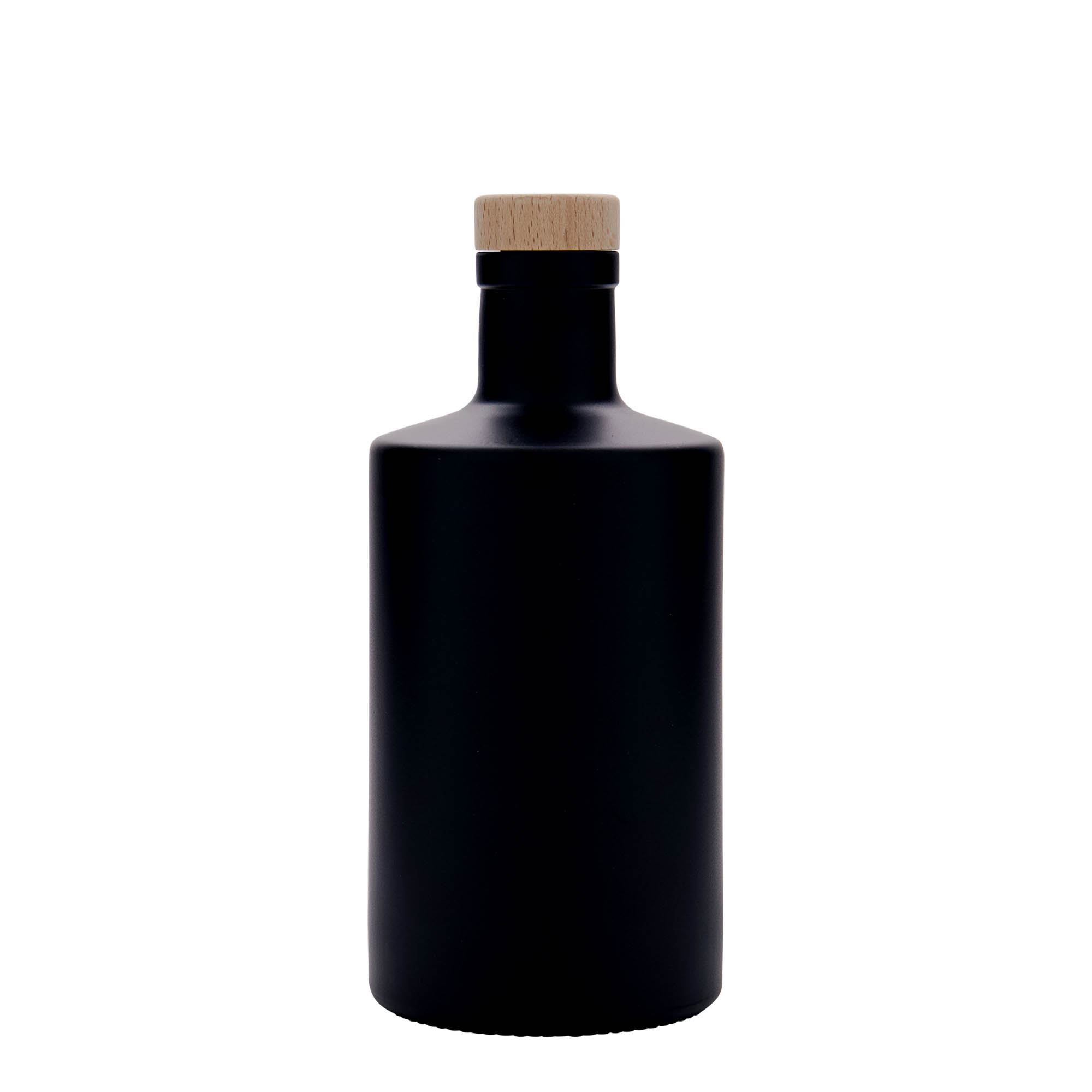 500 ml lasipullo 'Caroline', musta, suuaukko: korkki