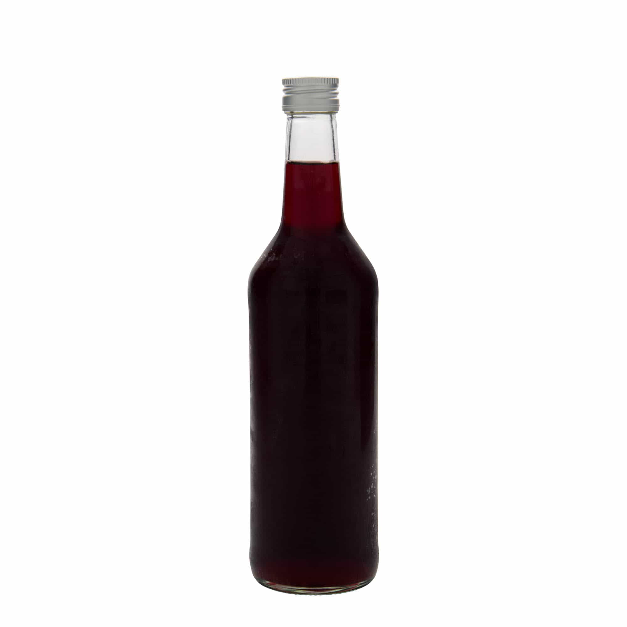 500 ml lasipullo suorakaul., suu: PP 28