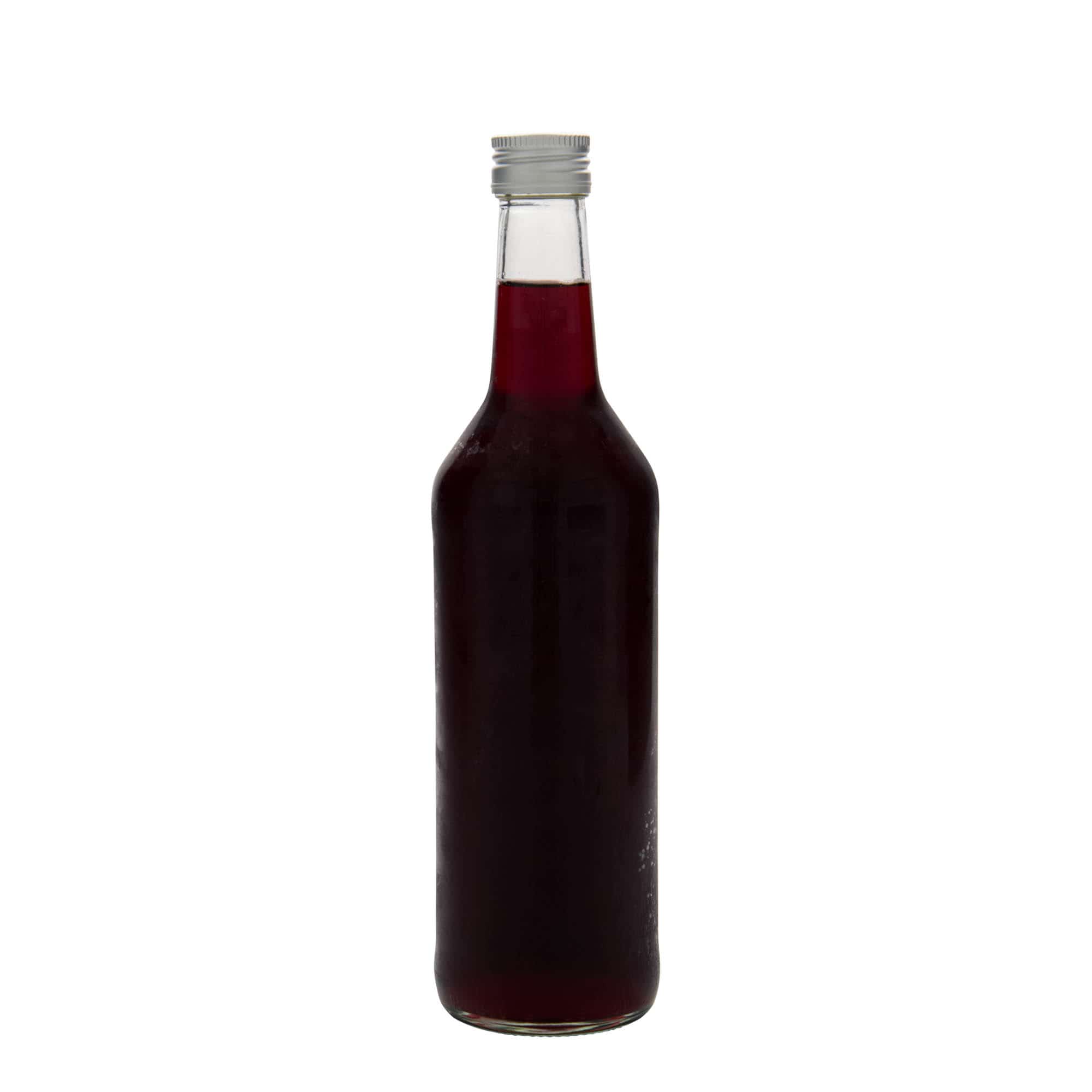 500 ml lasipullo suoralla kaulalla, suuaukko: PP 28